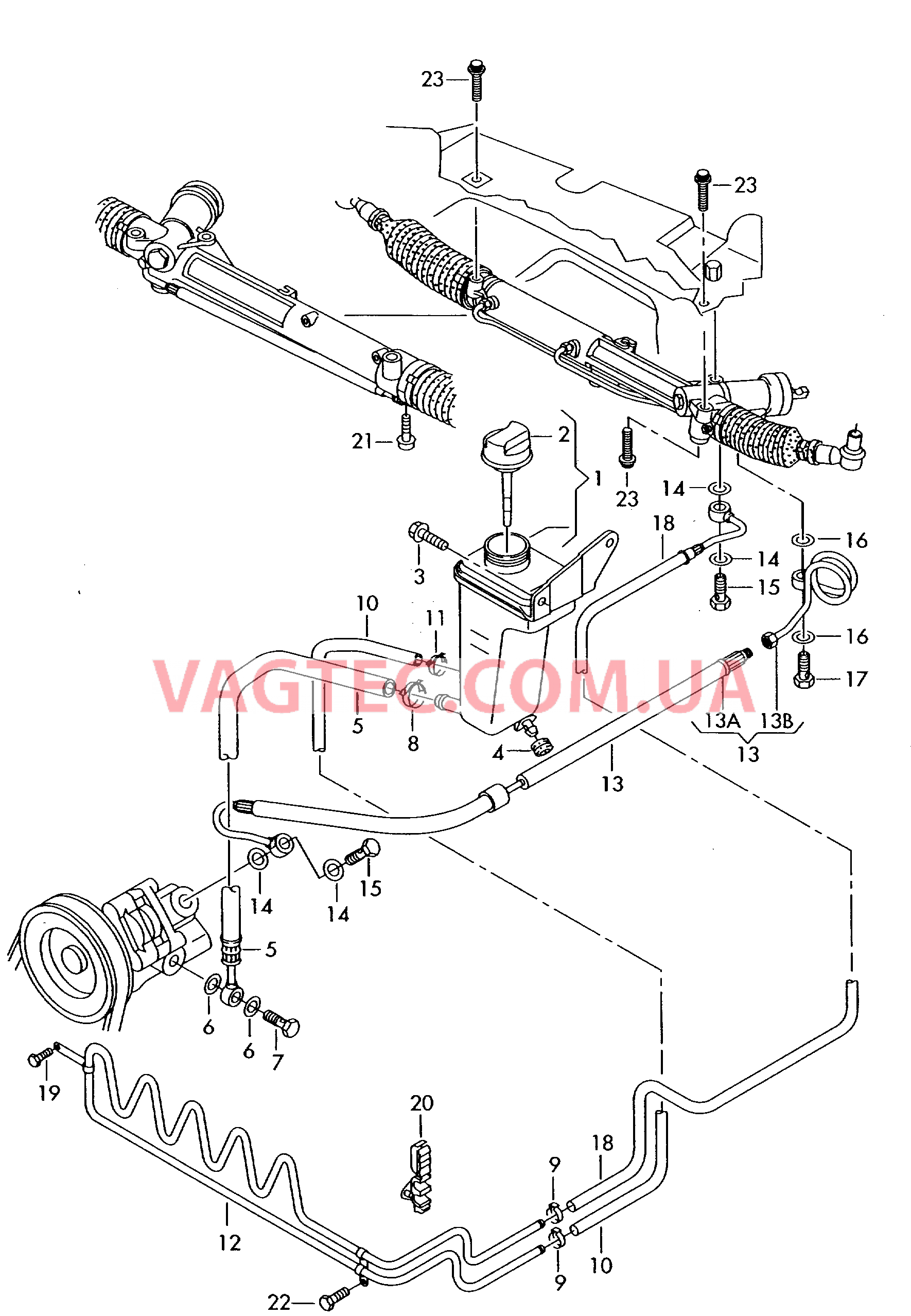Масляный бачок с соединительными деталями, шлангами  для AUDI RS6 2003