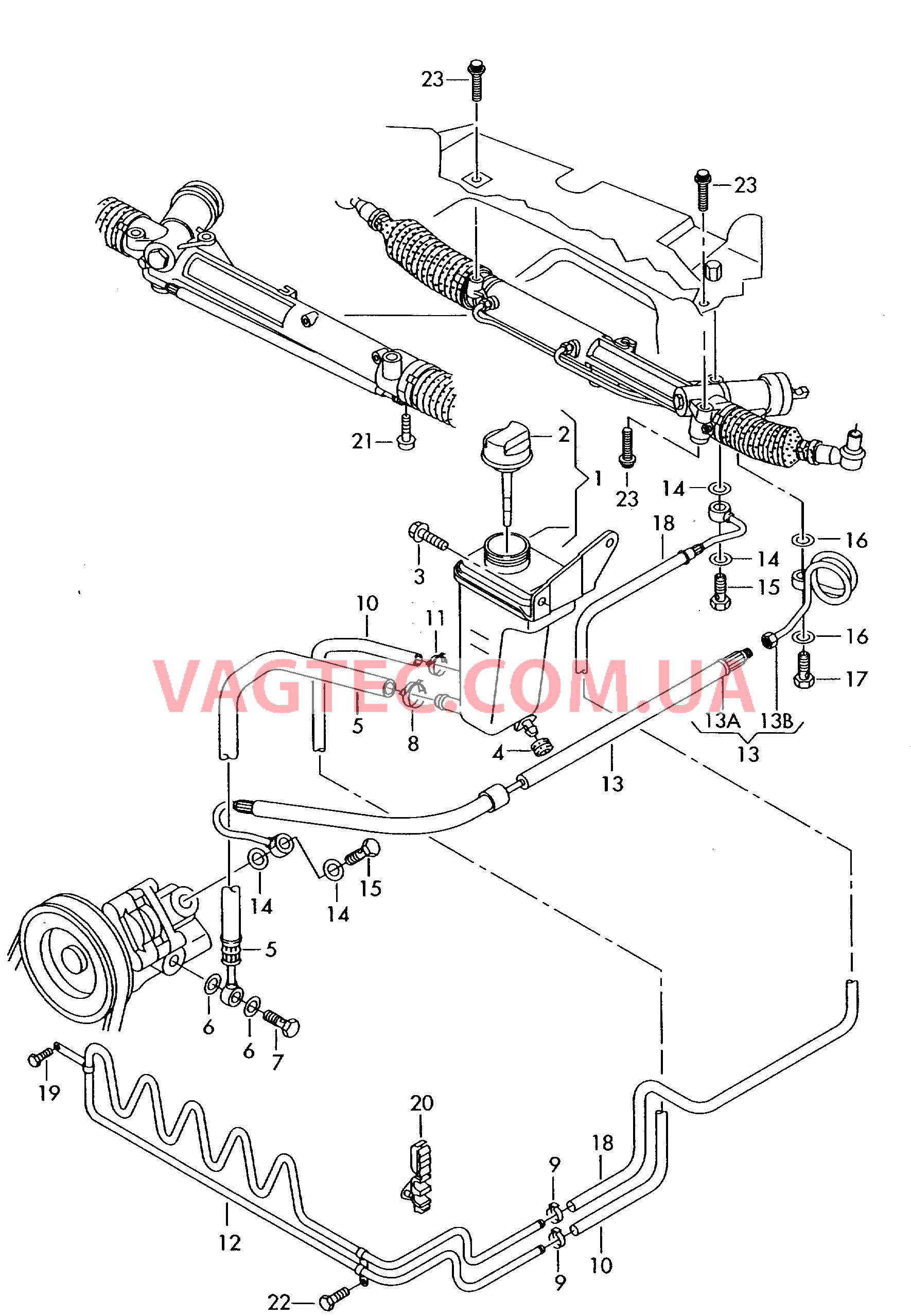 Масляный бачок с соединительными деталями, шлангами  для AUDI RS6 2005