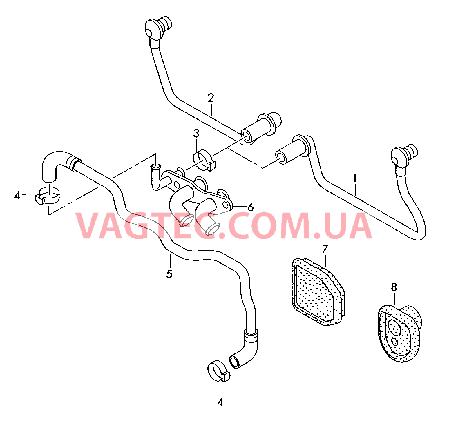 Вакуумные шланги для усилителя тормозного привода  для AUDI RS6 2005