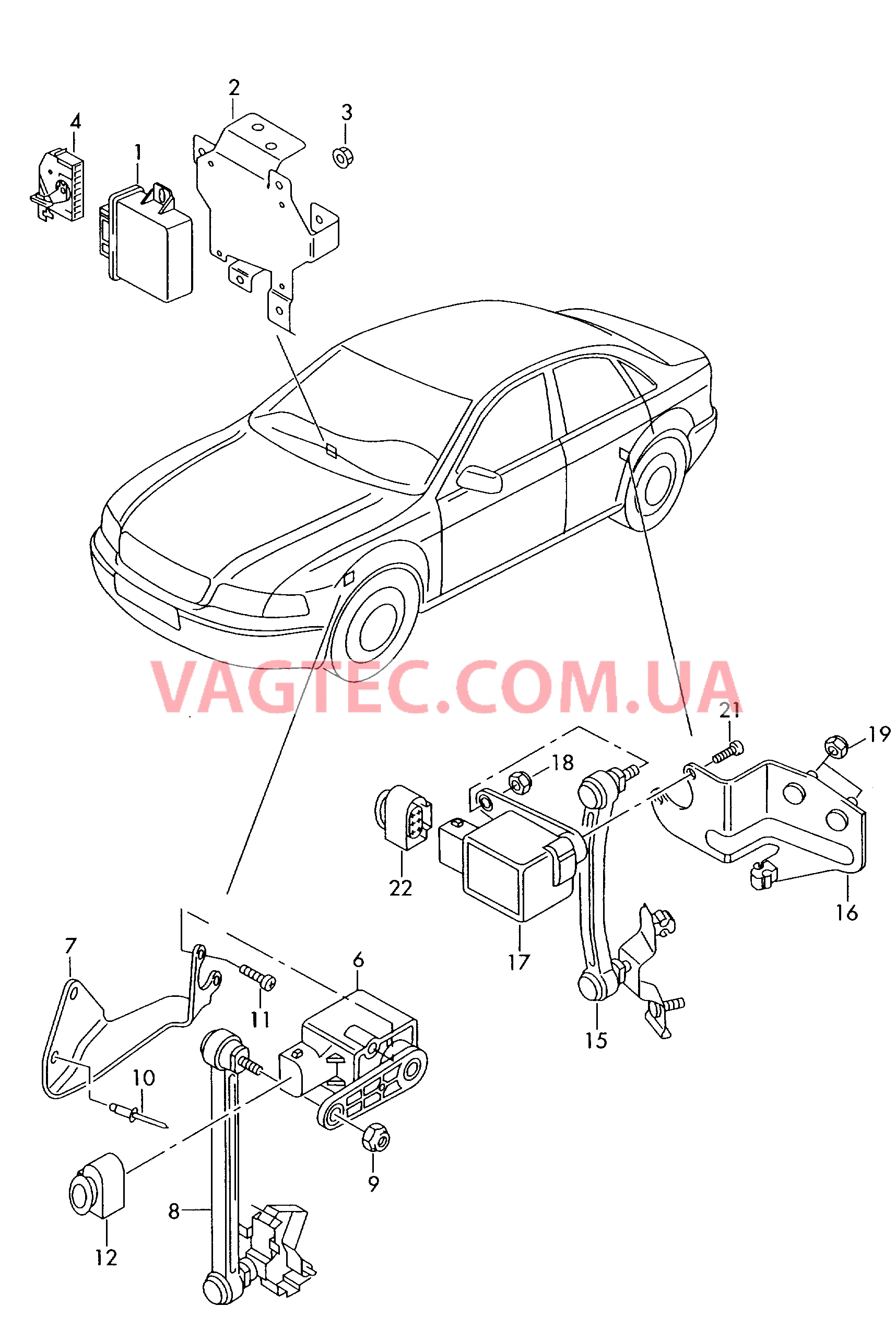 Регулятор угла наклона фар для а/м с автоматическим корректором фар  для AUDI RS6 2005