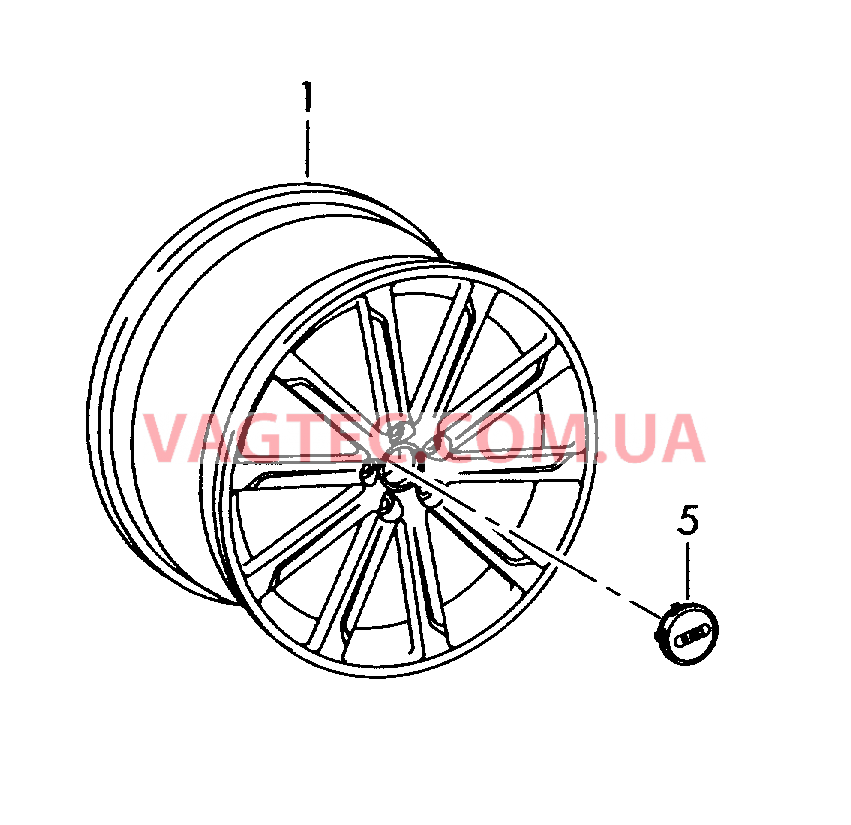 Алюминиевый диск Колпак колеса  для AUDI RS6 2011