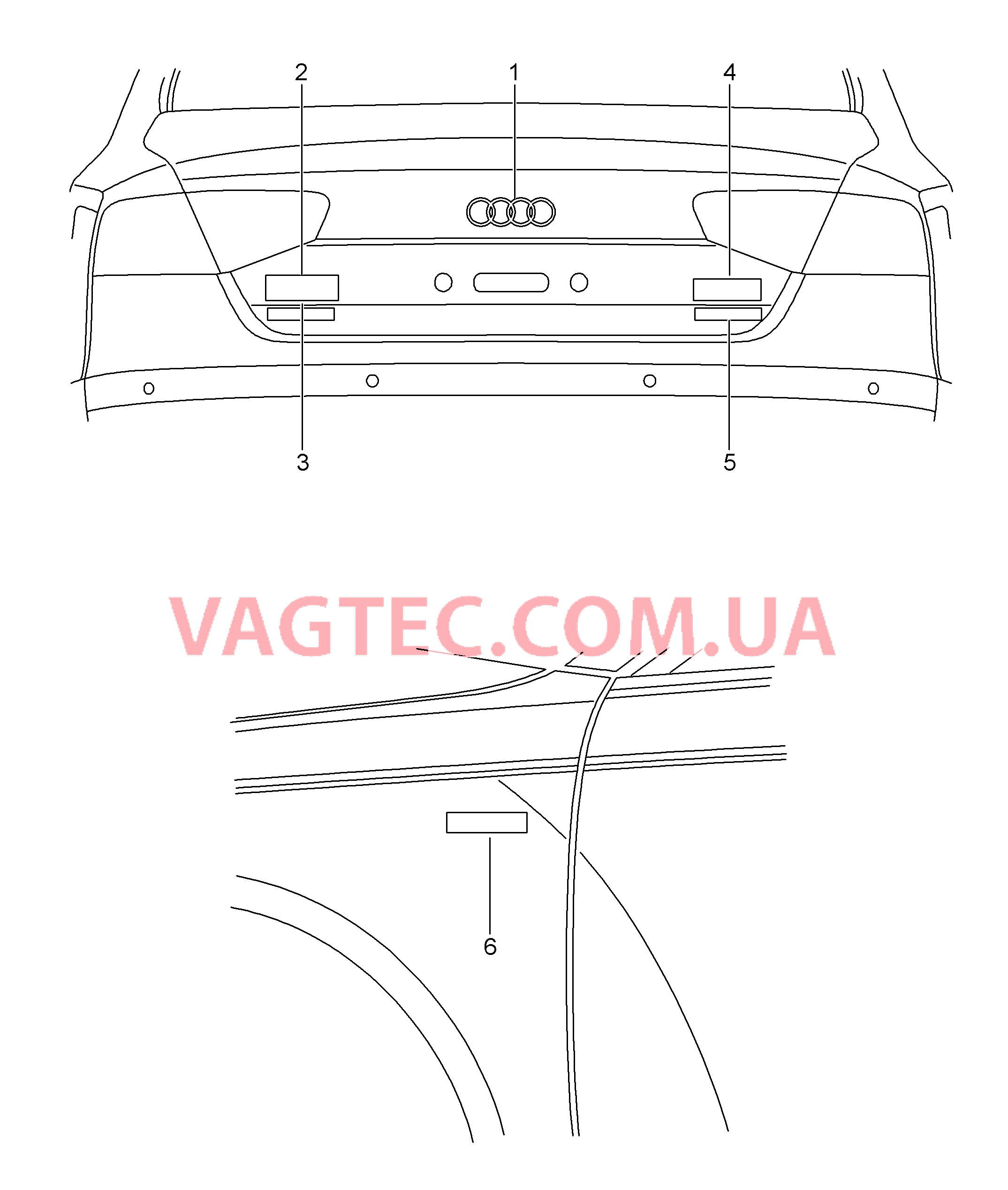 Надписи  для AUDI A6AR 2017