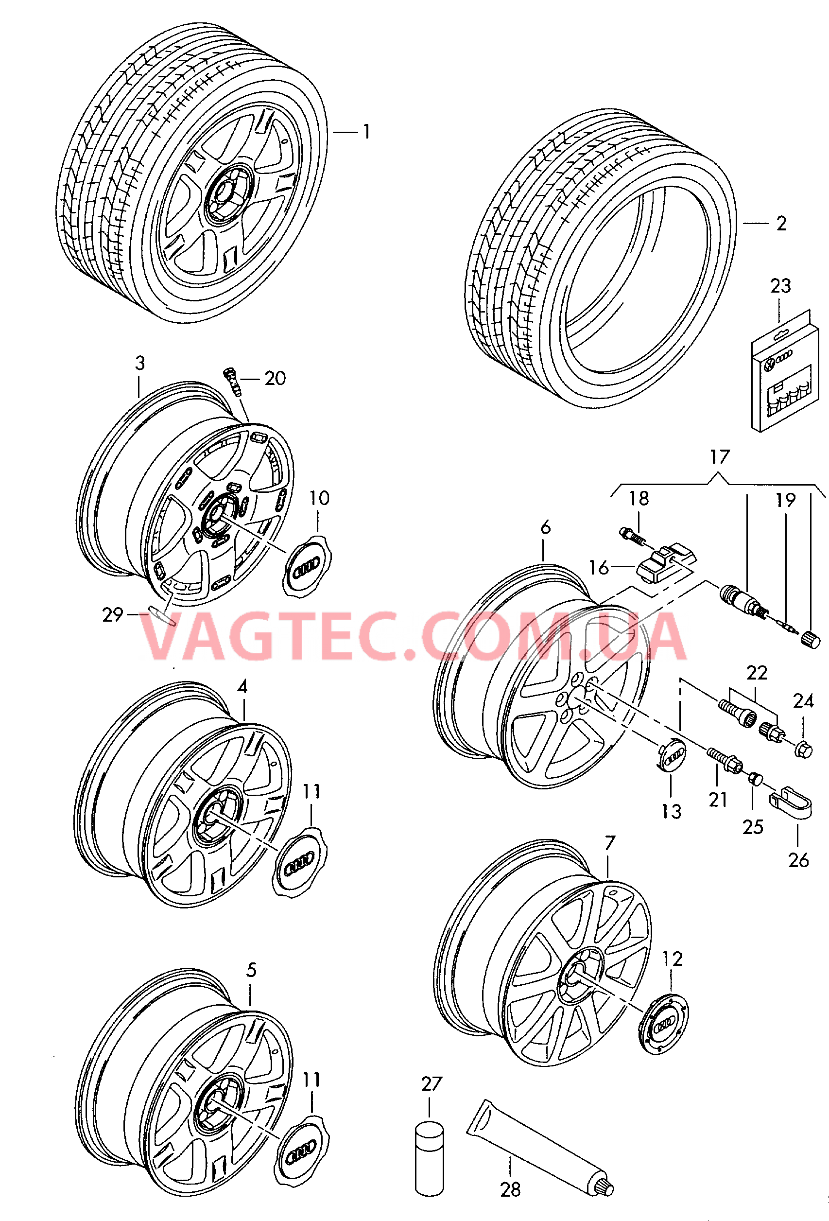 Алюминиевый диск  для AUDI A6AR 2002