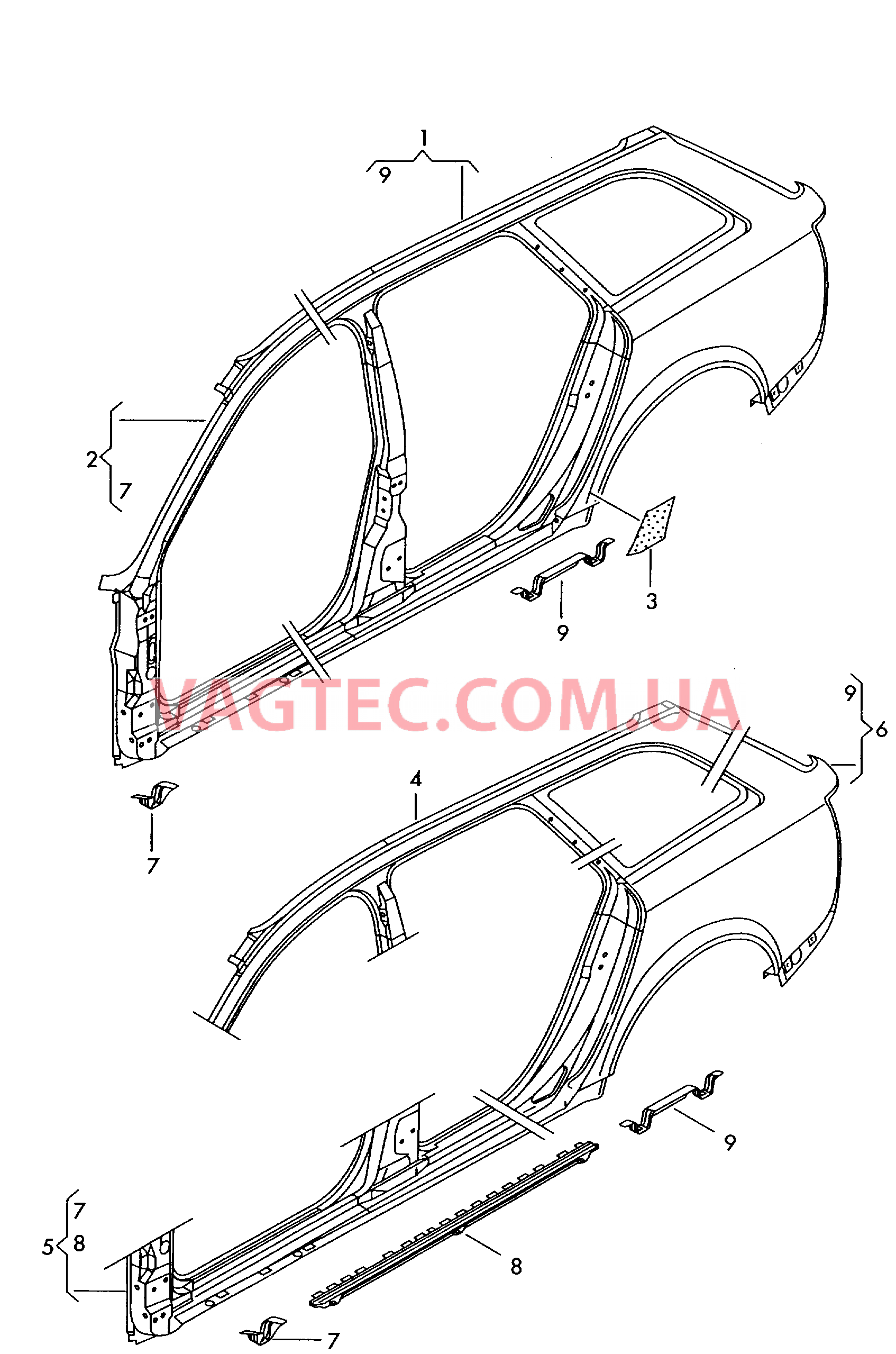 Отрезные детали боковины  Пленка для защиты от камней  для AUDI A6AR 2003