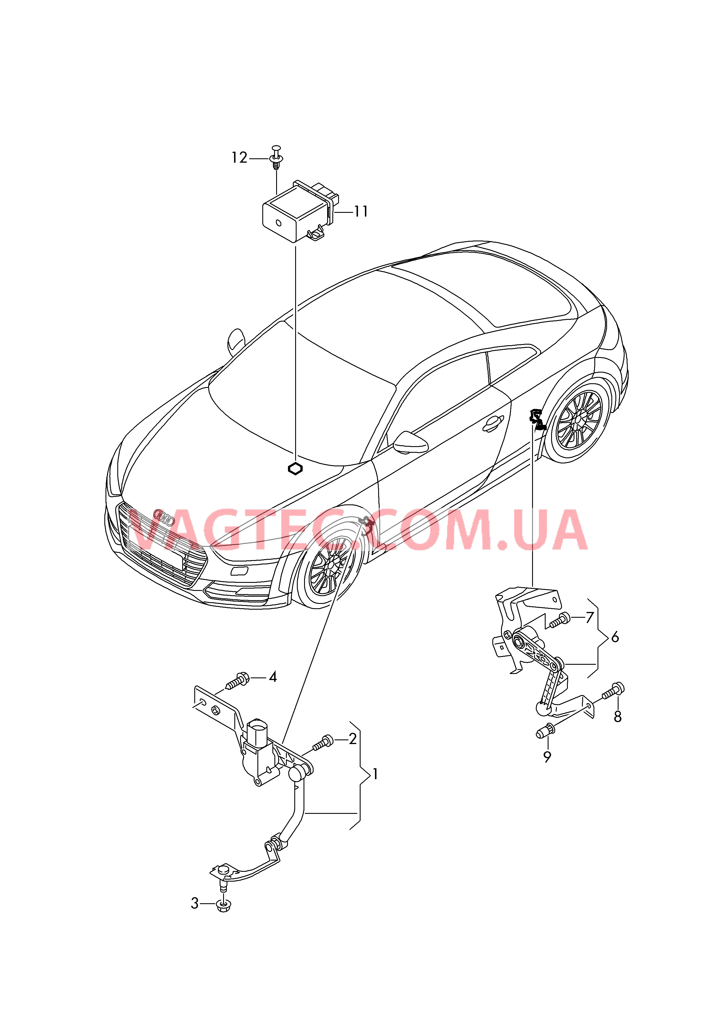 Корректор фар  для AUDI TT 2018