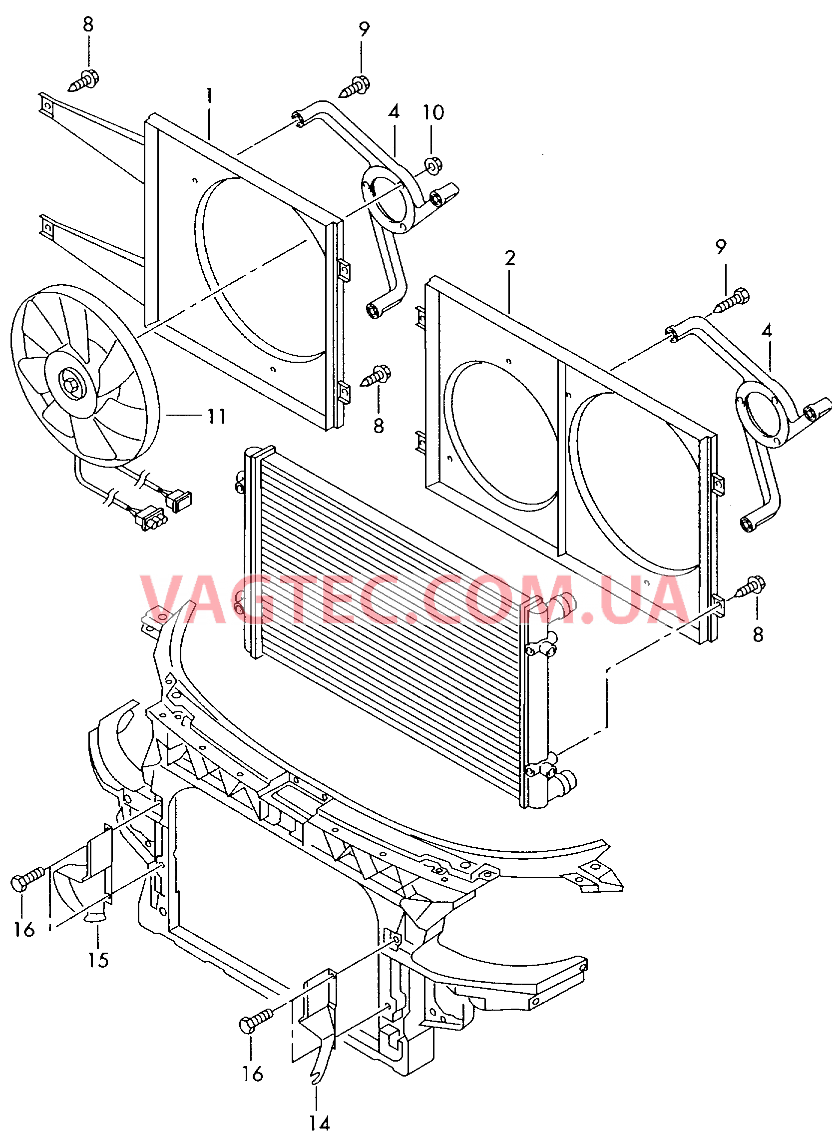 Рамка вентилятора Воздуховод  для AUDI TT 2002