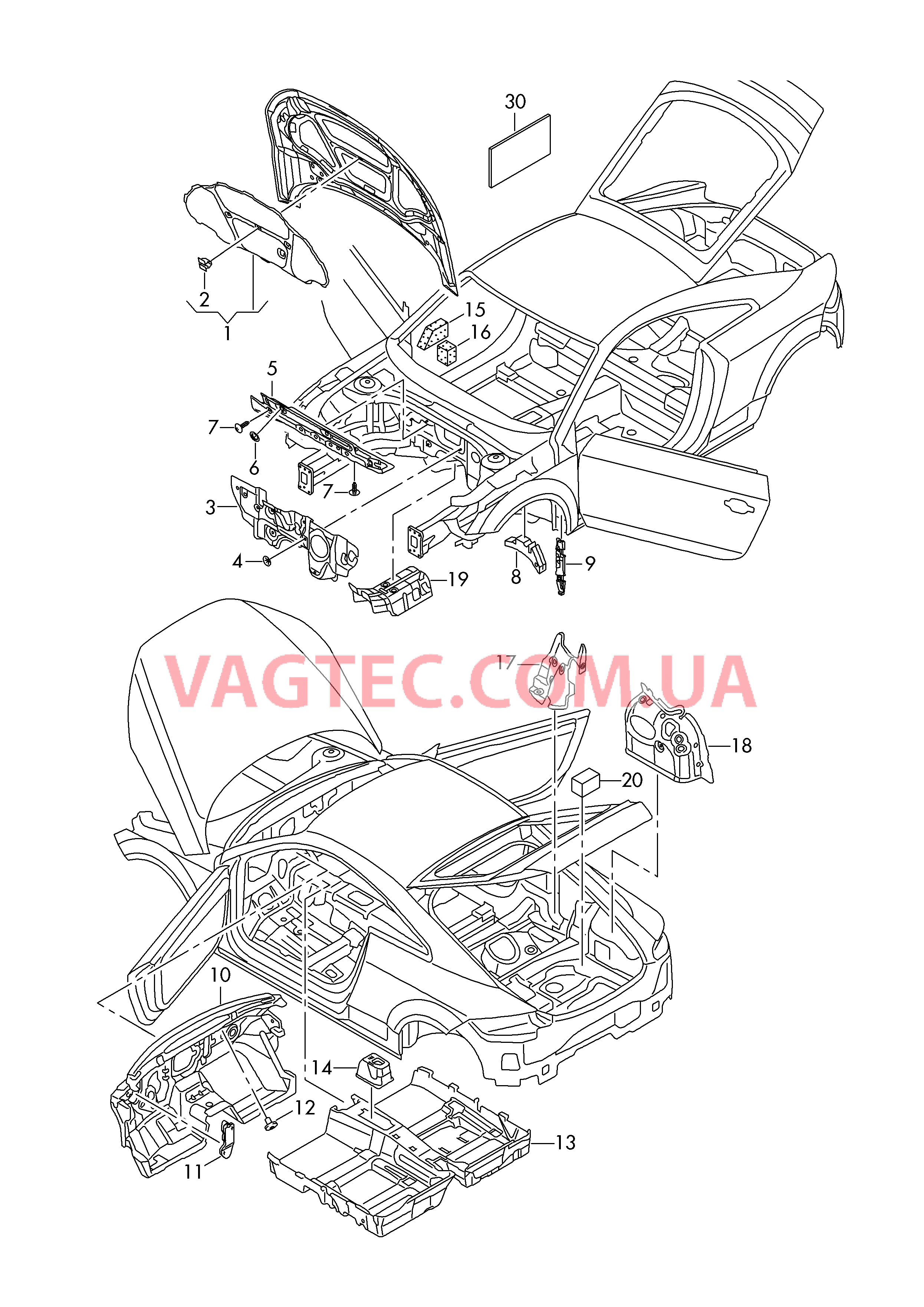 Изоляции  для AUDI TT 2017