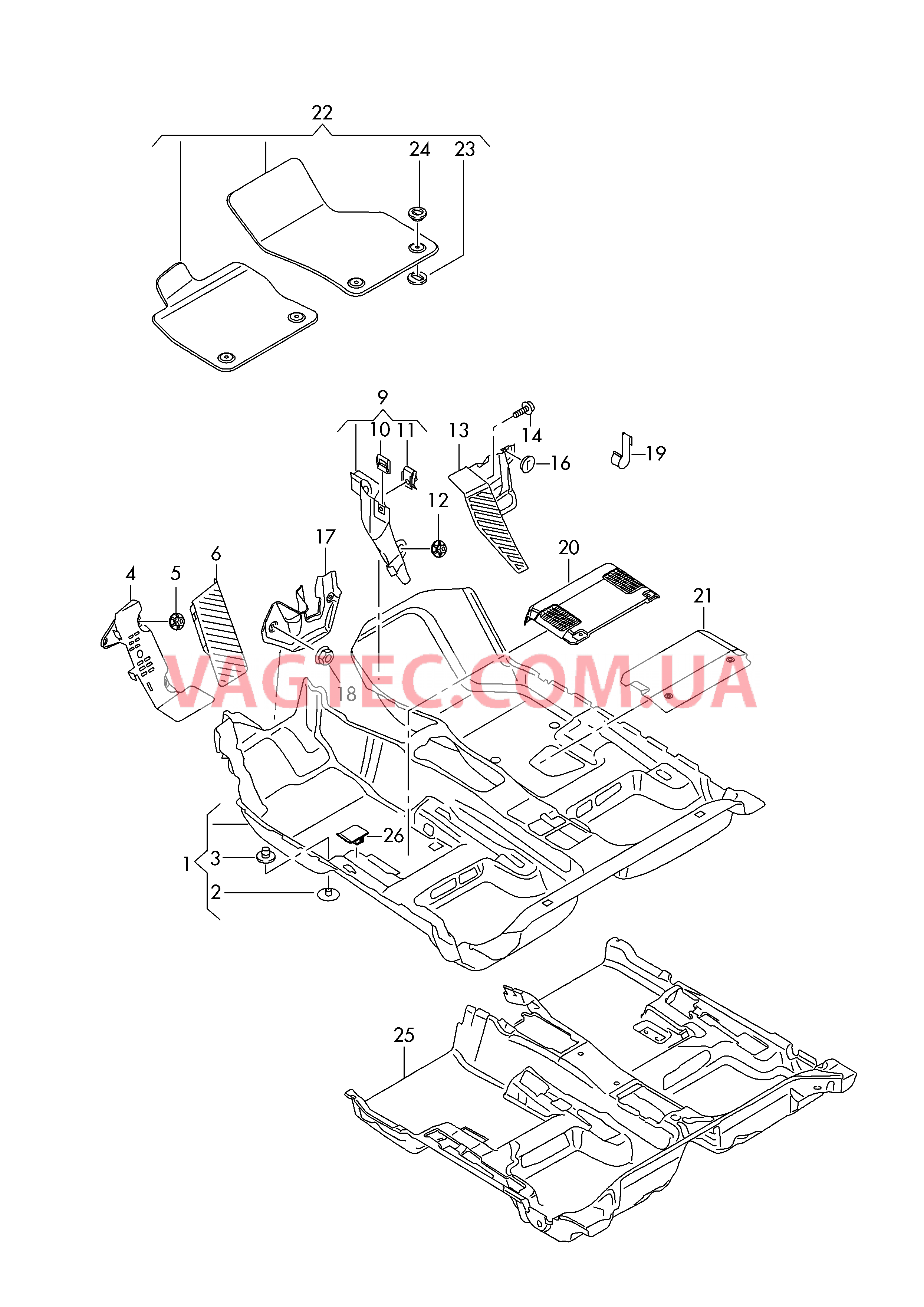 Коврики  для AUDI TT 2017