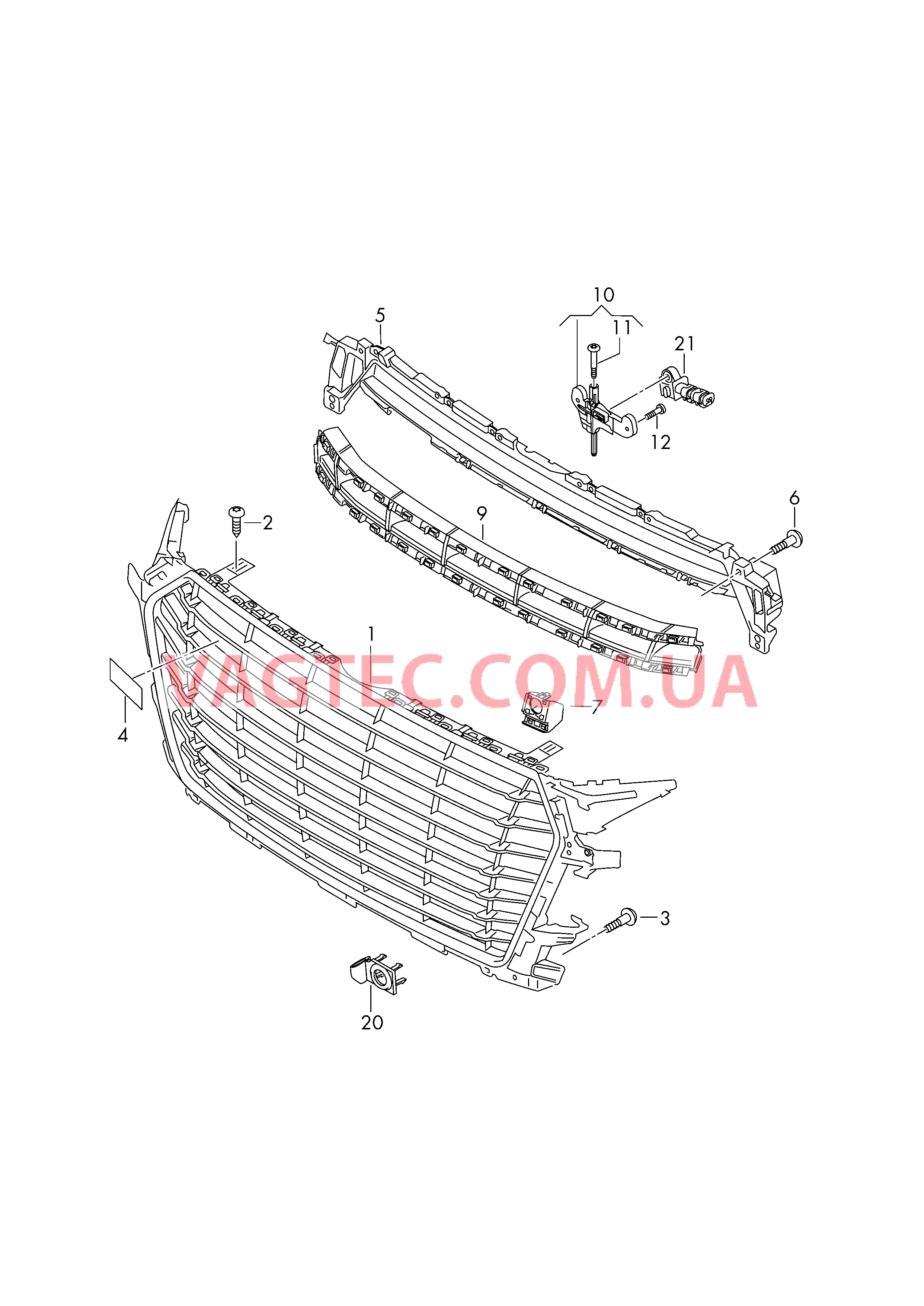 Решётка радиатора  для AUDI TT 2019