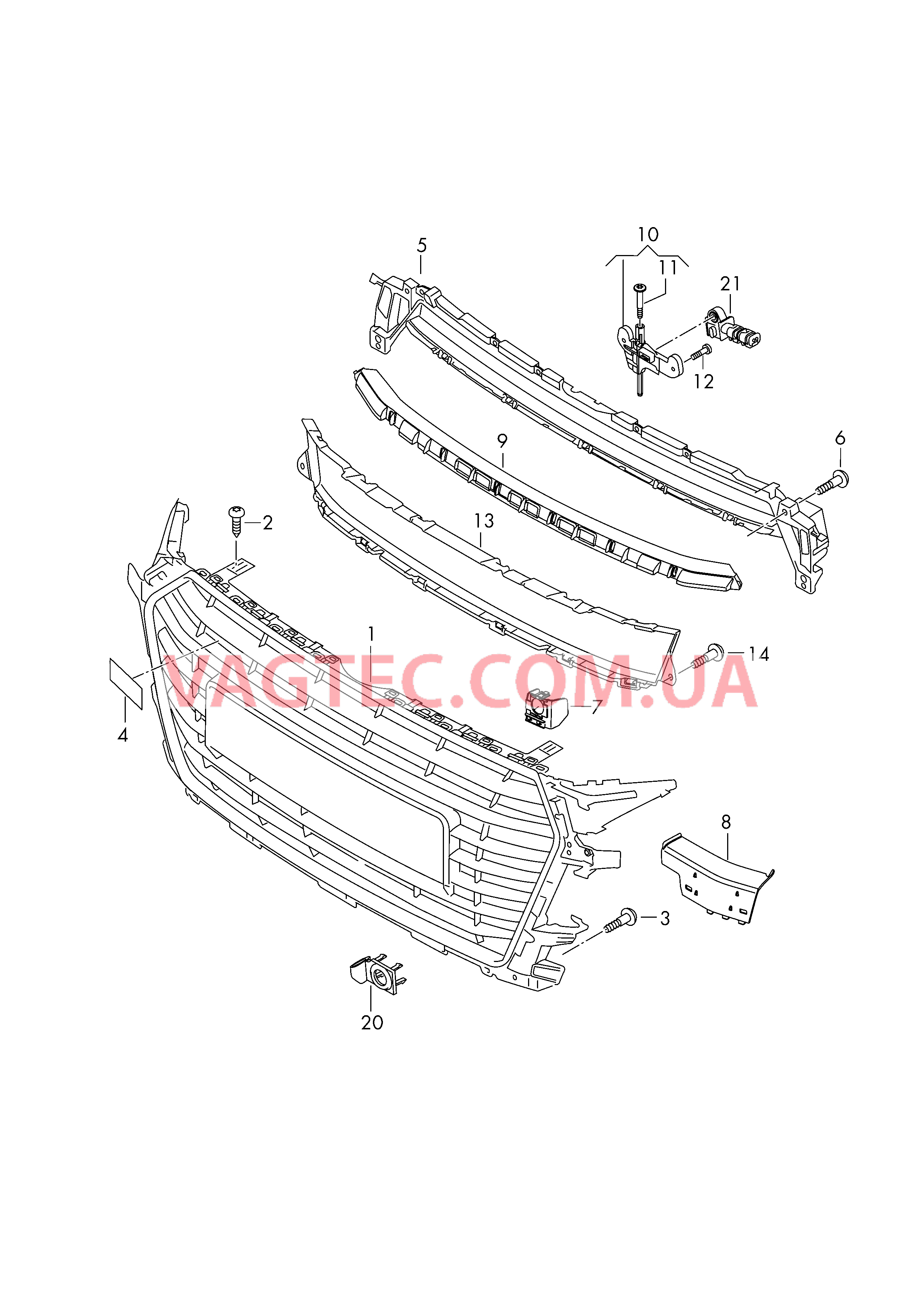 Решётка радиатора  для AUDI TT 2019