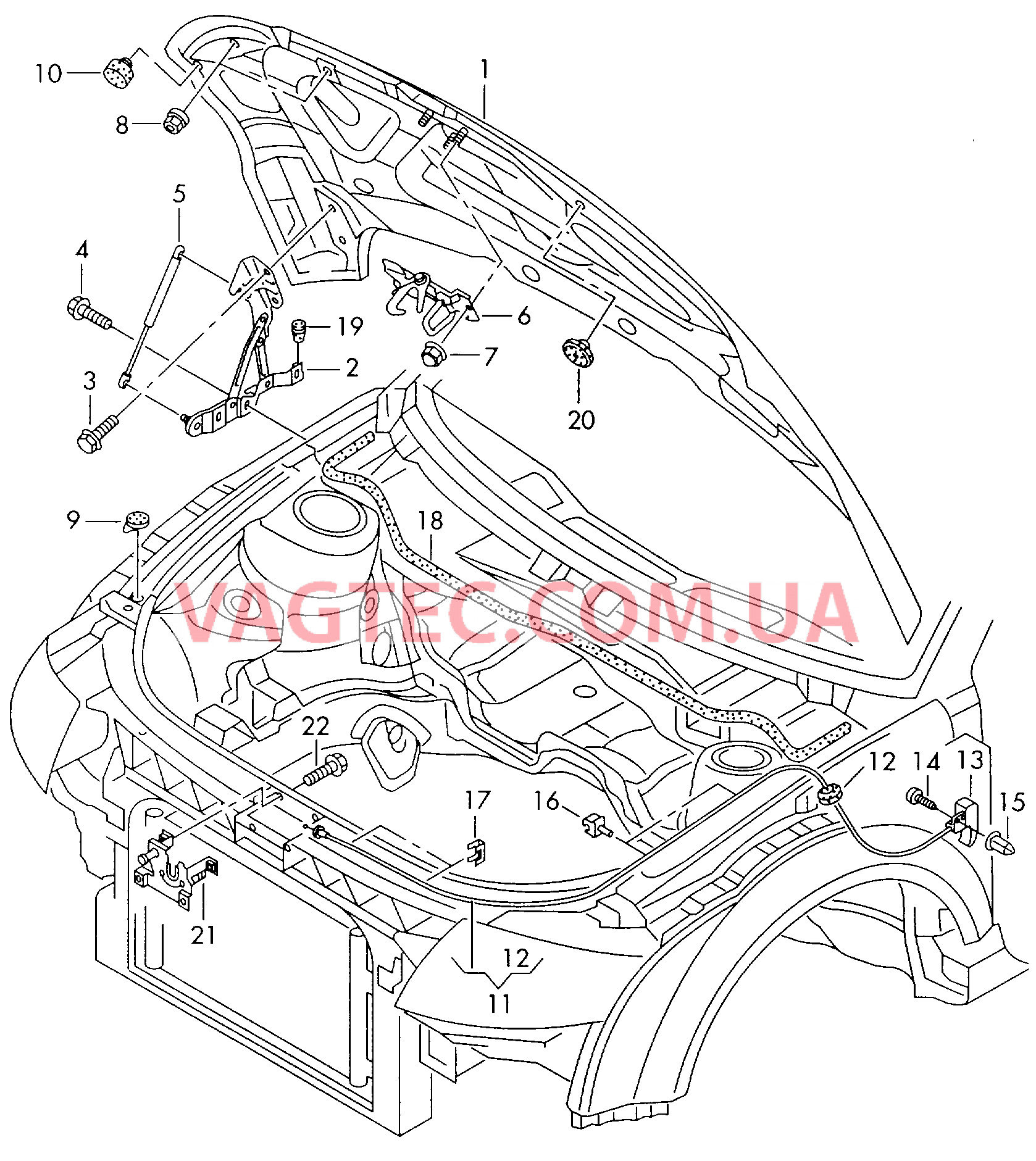 Крышка  для AUDI TT 2002