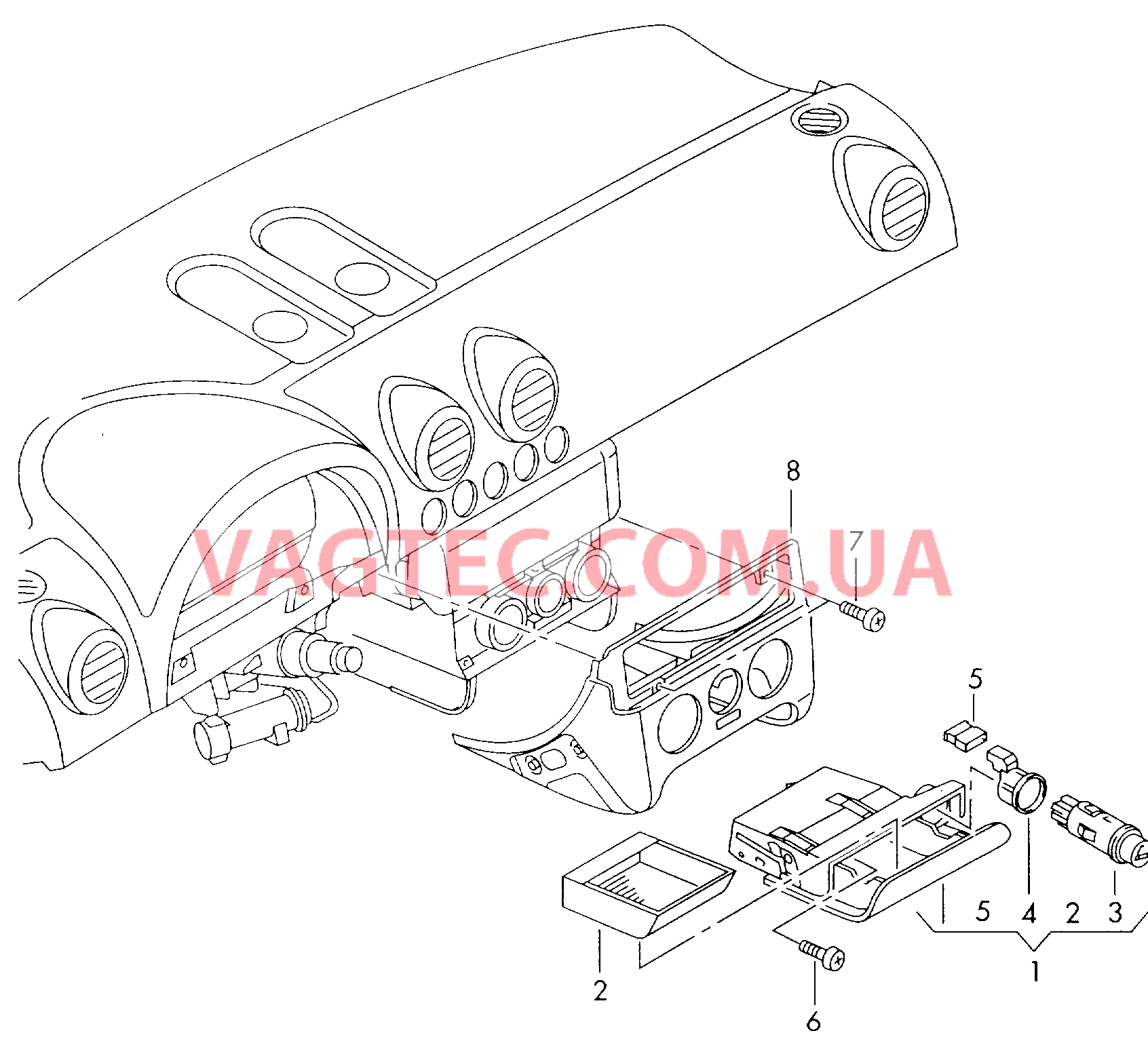 Пепельница  для AUDI TT 2000