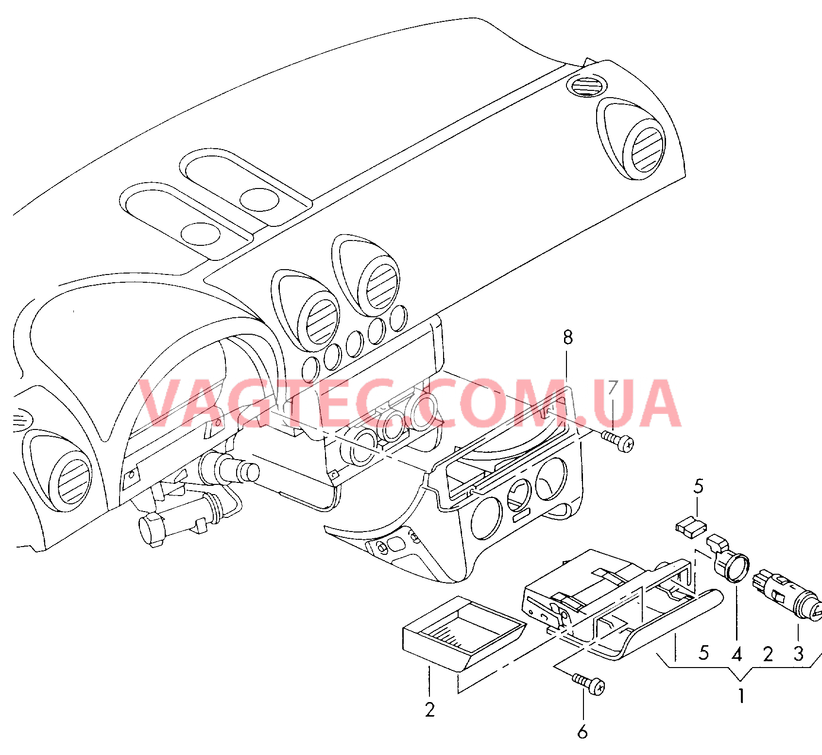 Пепельница Микрофон для а/м с акустической системой BOSE  для AUDI TT 2003