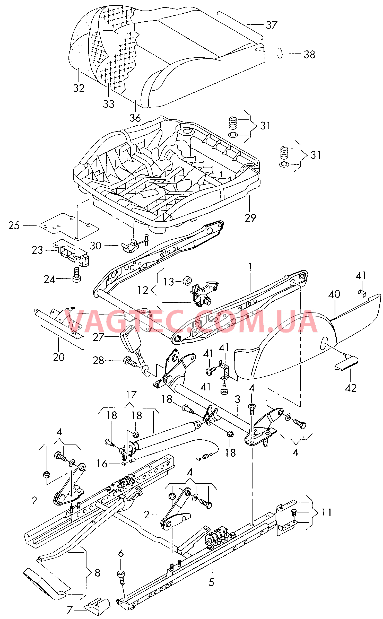 Сиденье  для AUDI TT 2001