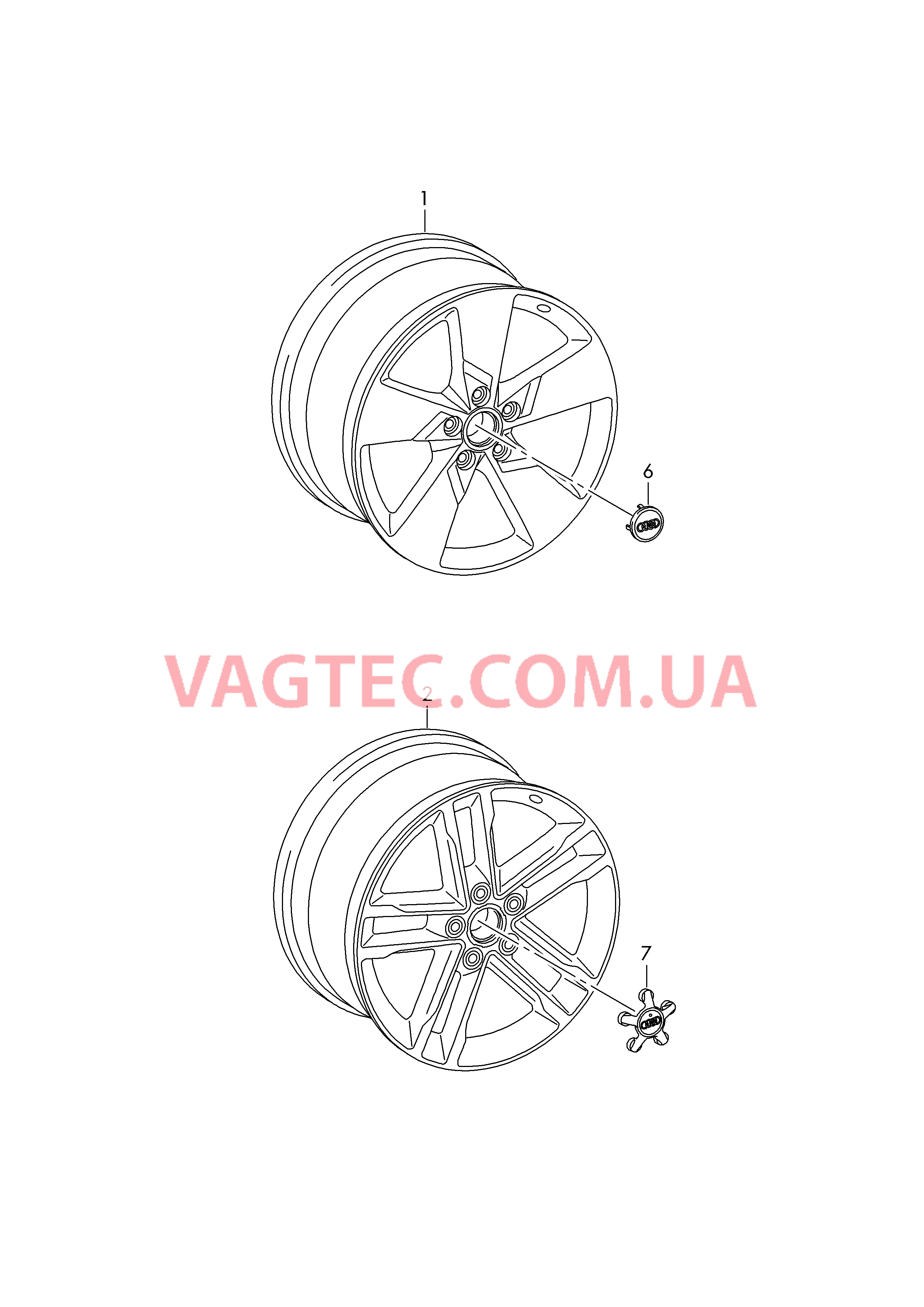 Алюминиевый диск Колпак колеса  для AUDI TT 2019