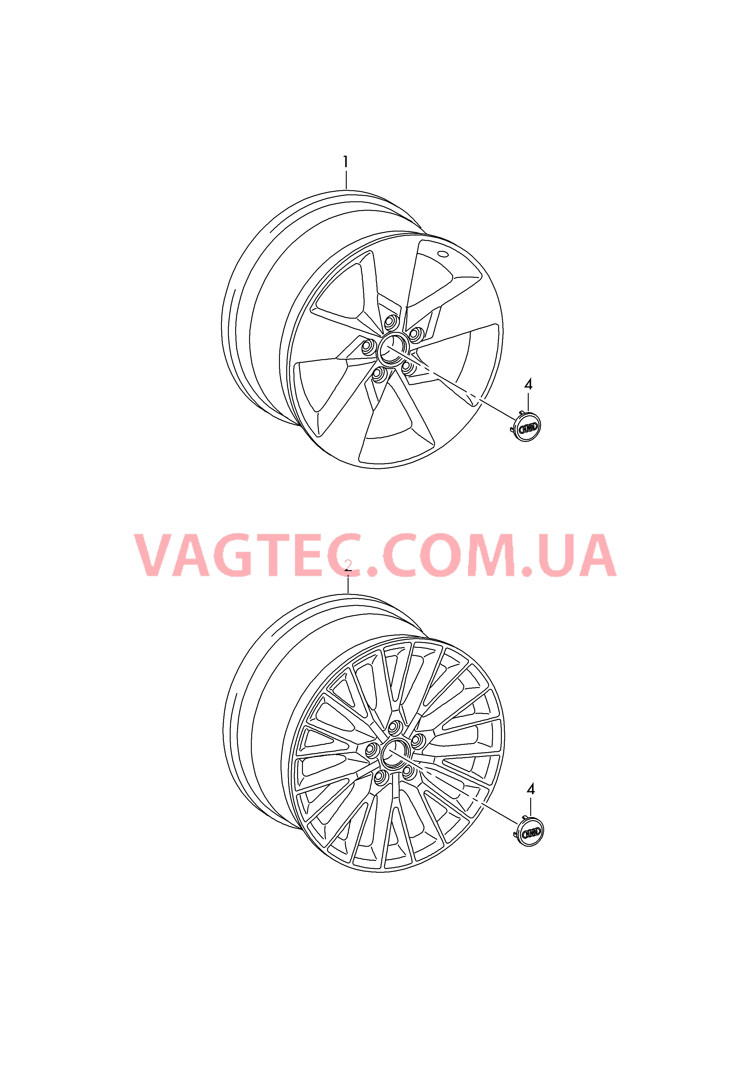 Алюминиевый диск для зимних шин Колпак колеса  для AUDI TT 2019