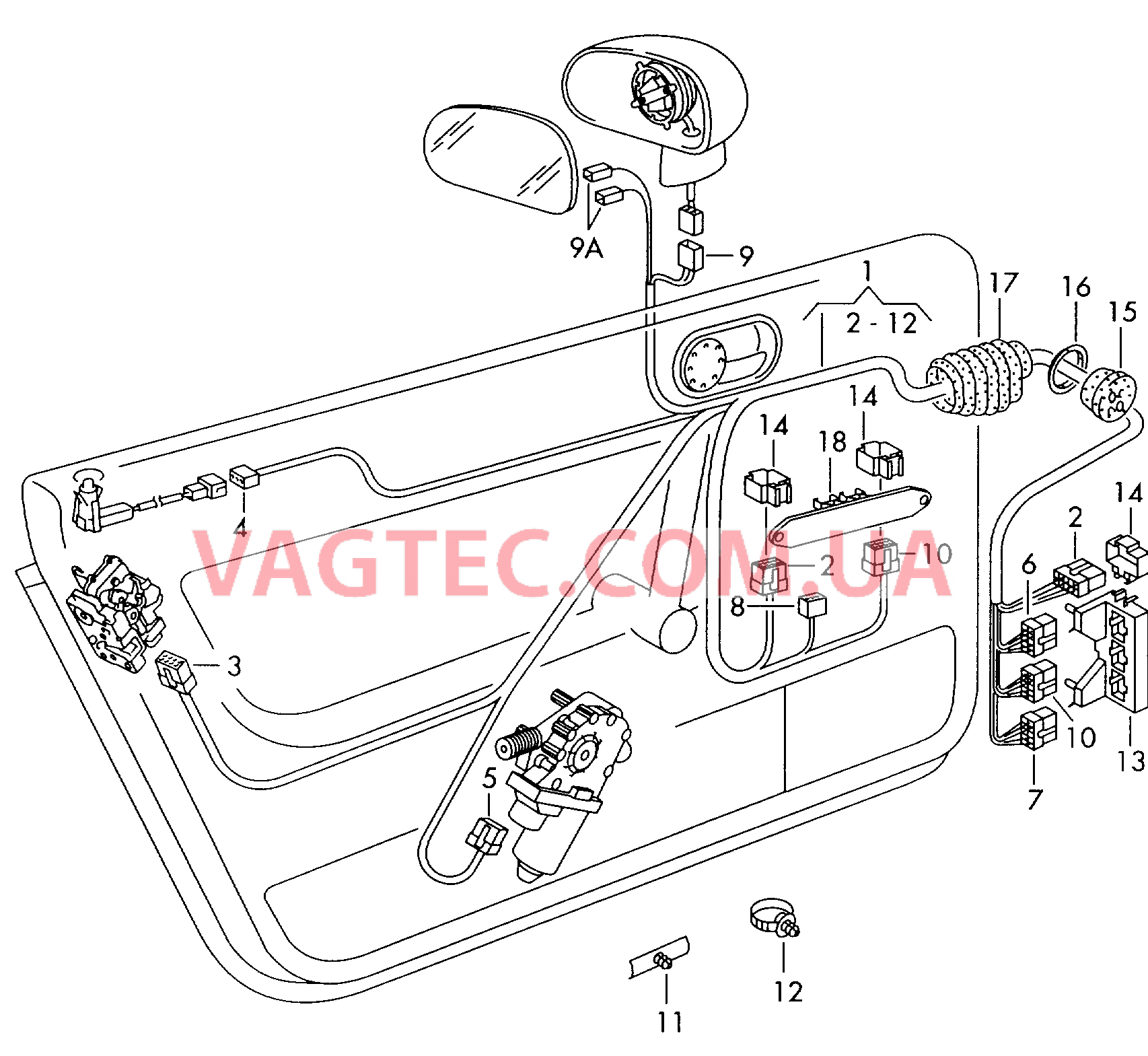 Жгут проводов двери  для AUDI TT 2005