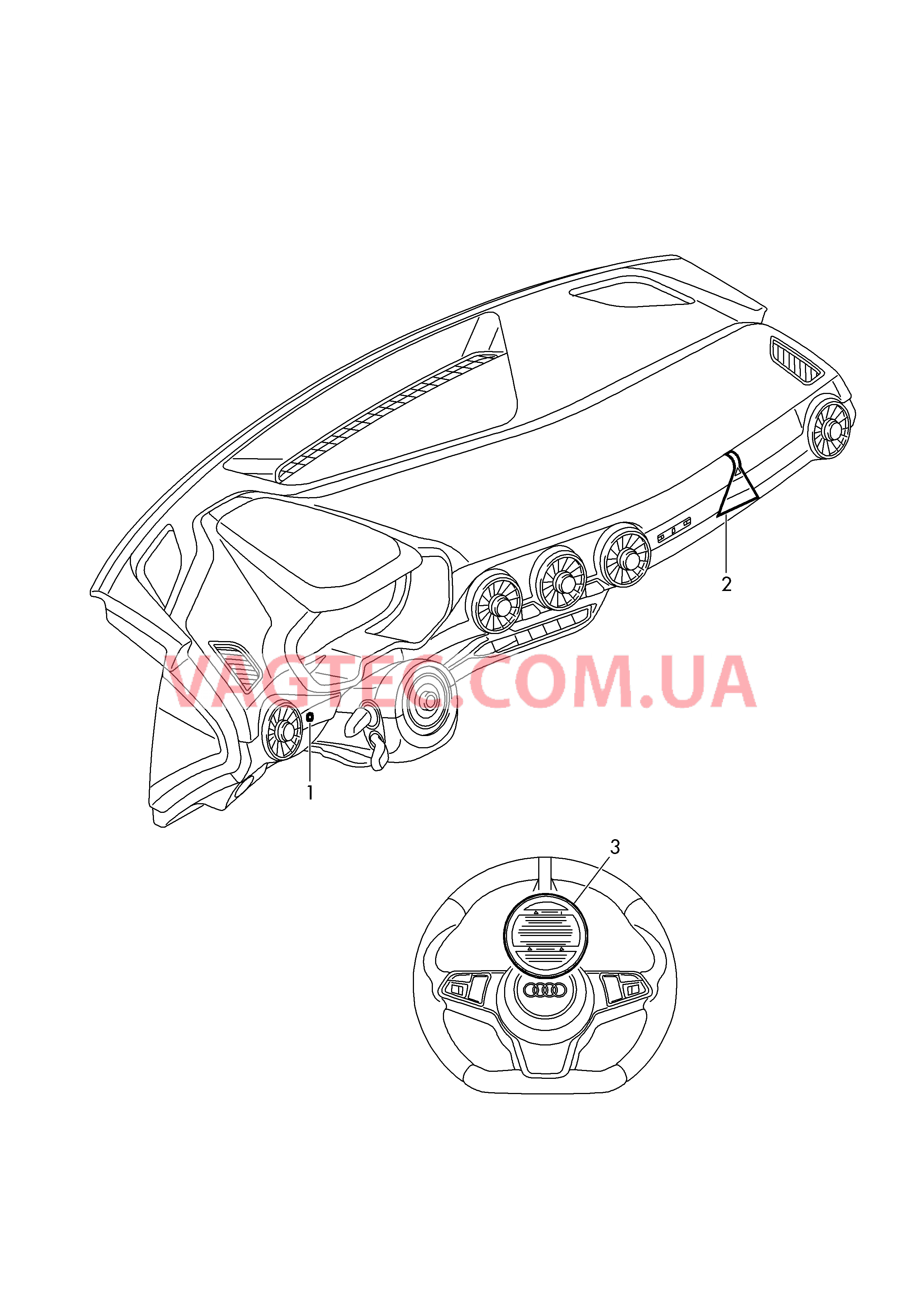 Таблички для зимних шин Подушка безопасности Табличка норм давления воздуха в шинах  для AUDI TT 2019