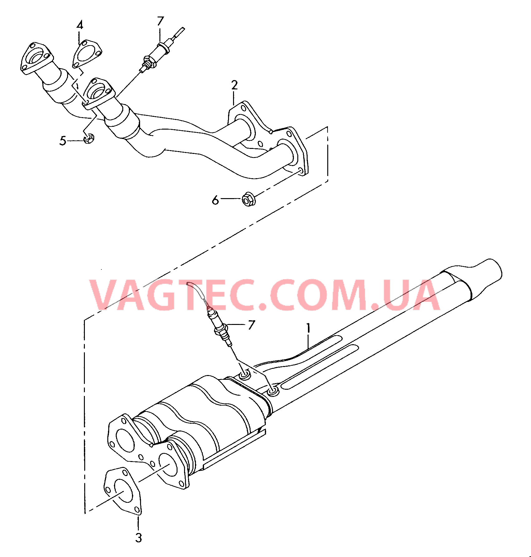 Выпускная труба Нейтрализатор  для VOLKSWAGEN GOLF 2003