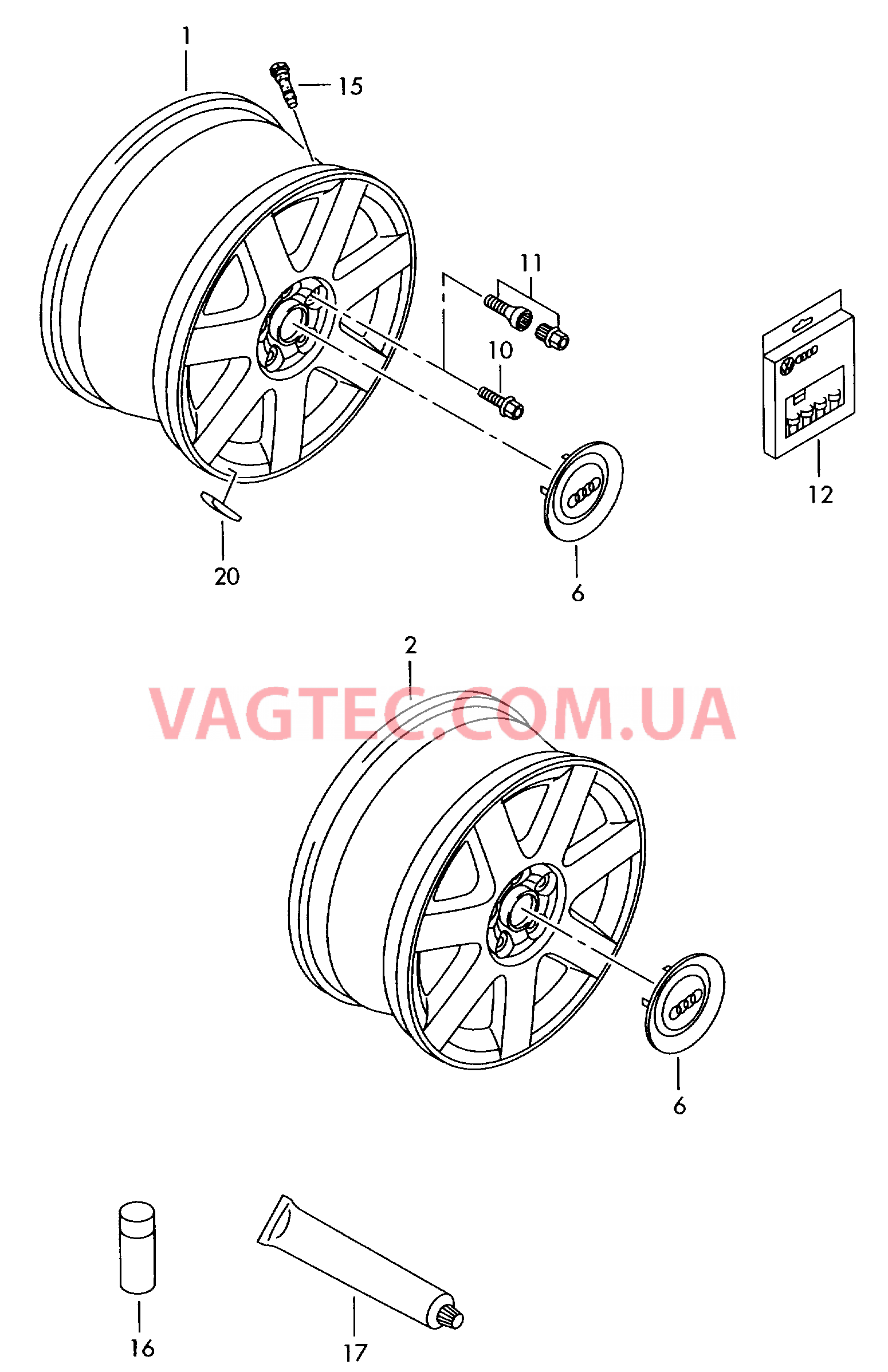 Алюминиевый диск  для AUDI TT 2006