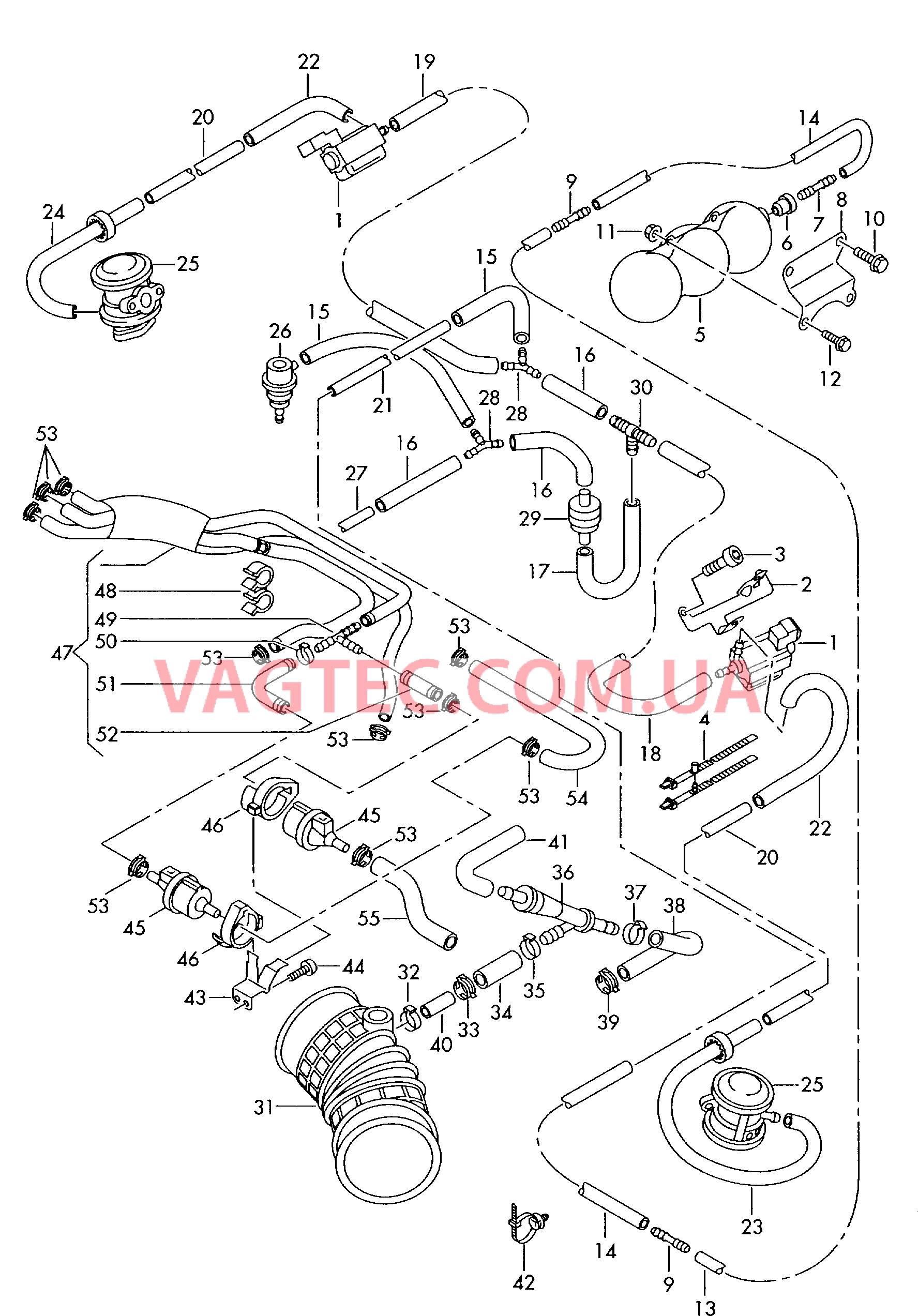 Вакуумная система Эжекционный насос Топливный шланг  для AUDI A8Q 2002
