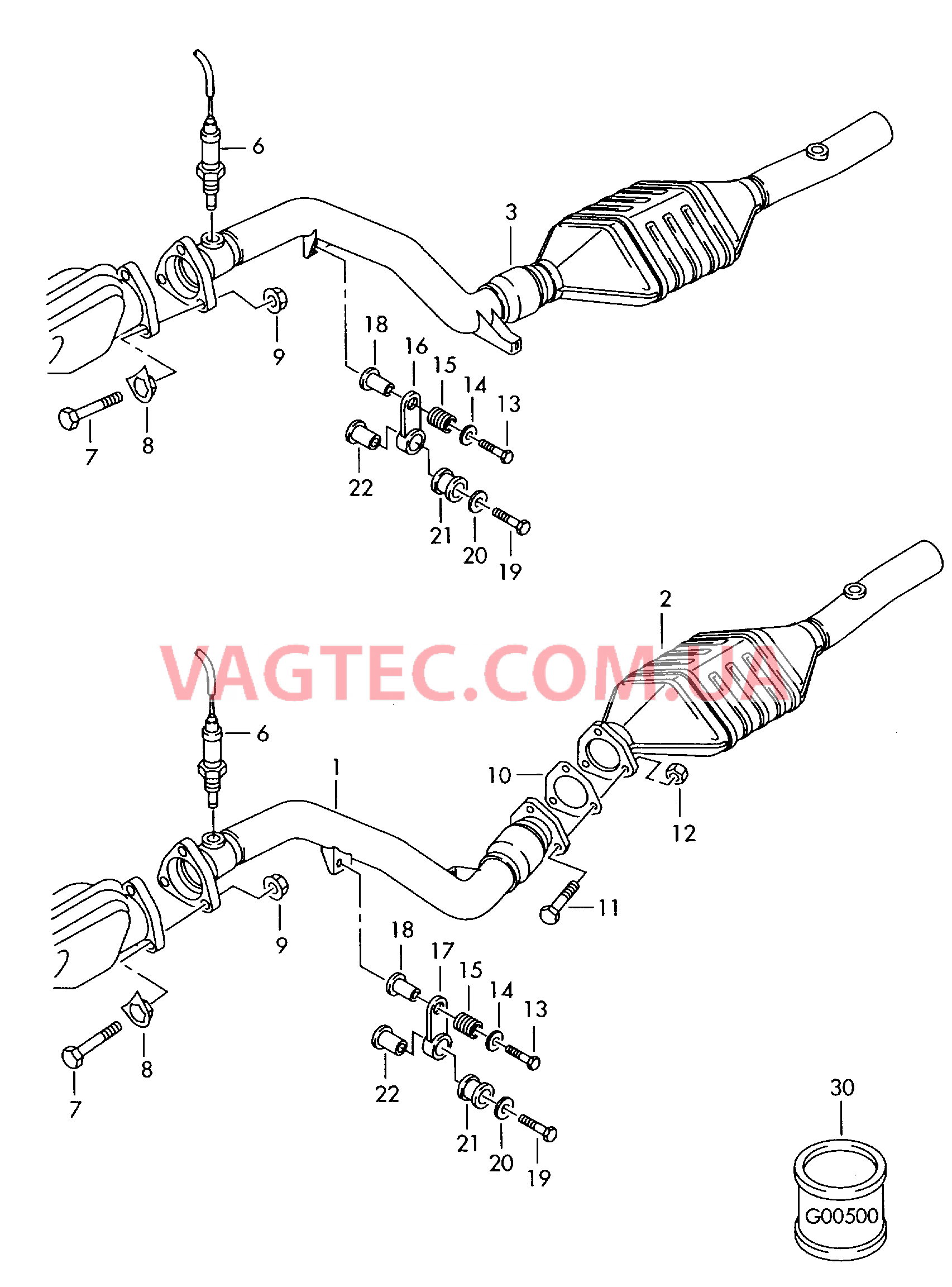 Выпускная труба Труба выпуска ОГ с нейтрализат  для AUDI A8Q 2001