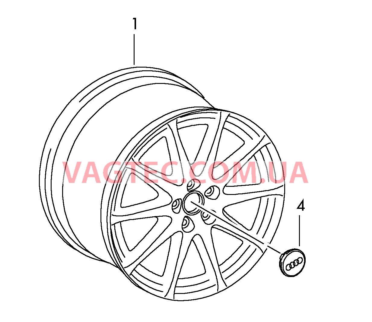 Алюминиевый диск Колпак колеса  для AUDI TT 2013