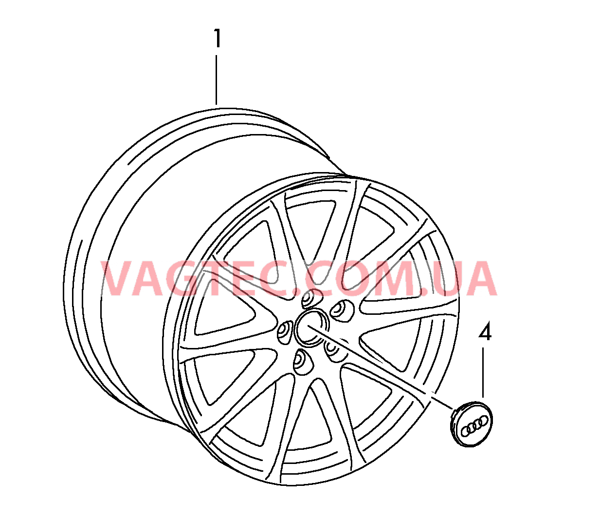 Алюминиевый диск Колпак колеса  для AUDI TT 2011