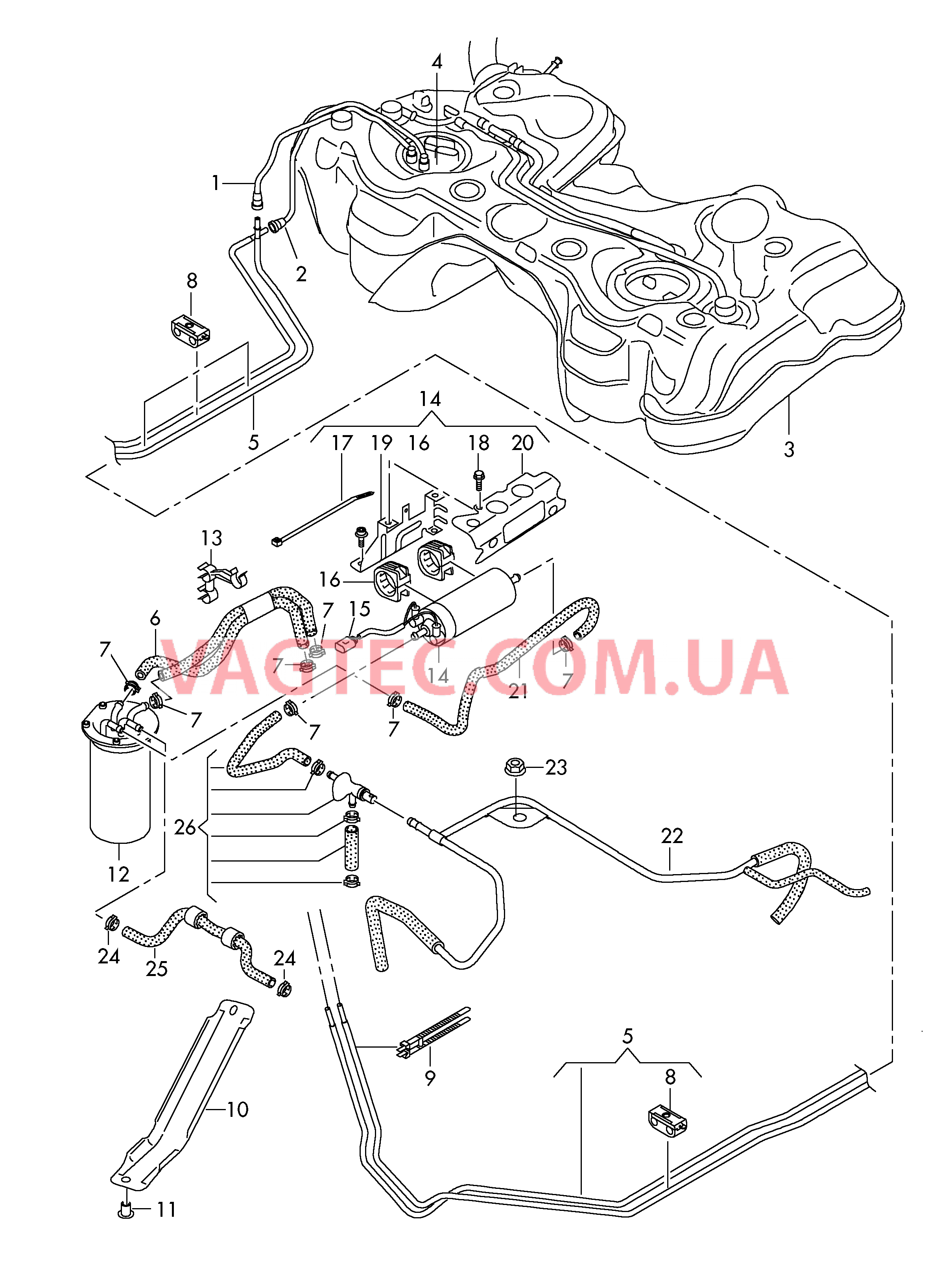 Топливопровод  для AUDI TT 2008