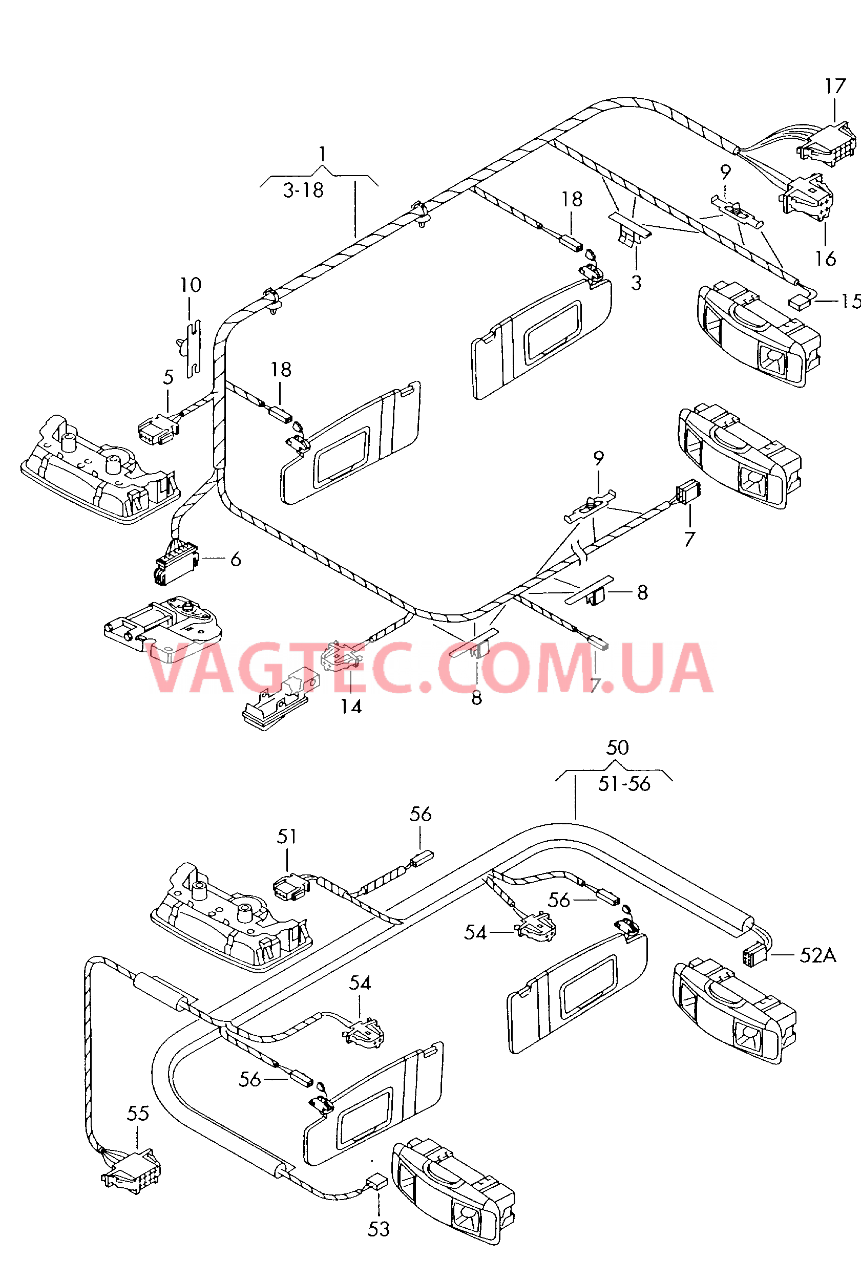 Жгут проводов крыши  для VOLKSWAGEN Beetle 2004