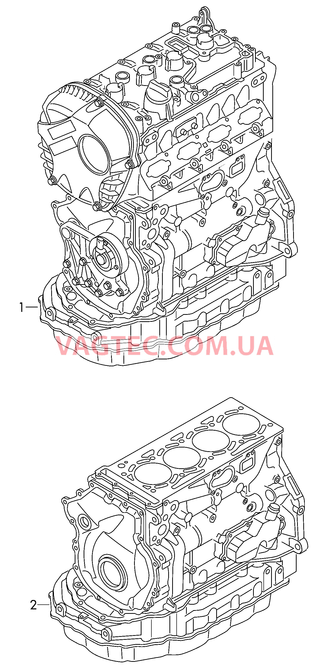 Двигатель с ГБЦ  для VOLKSWAGEN Passat 2015-1