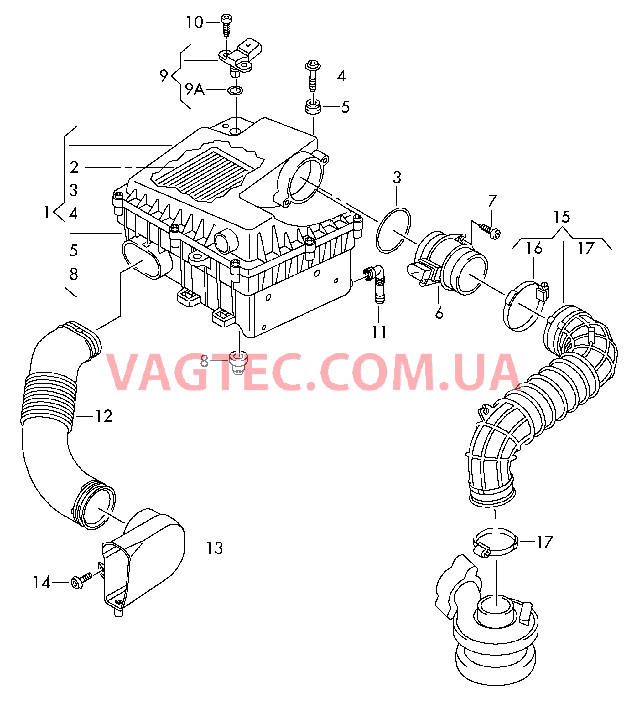 Возд. фильтр с сопутств. деталями  для VOLKSWAGEN Amarok 2010