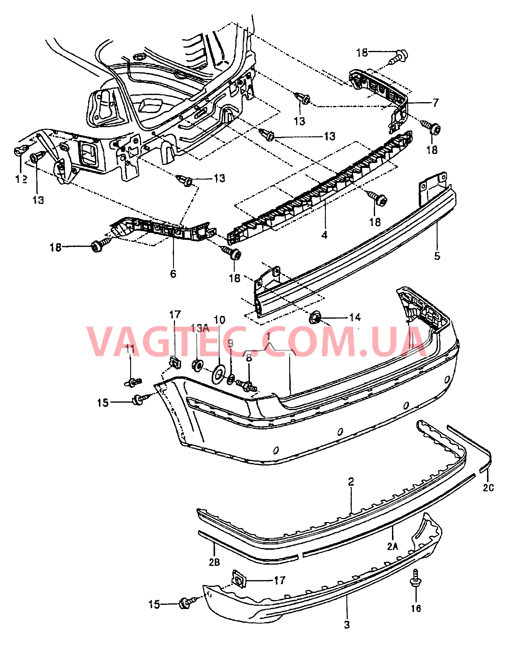 Бампер задний  VW РOLO   для VOLKSWAGEN POCC 2009