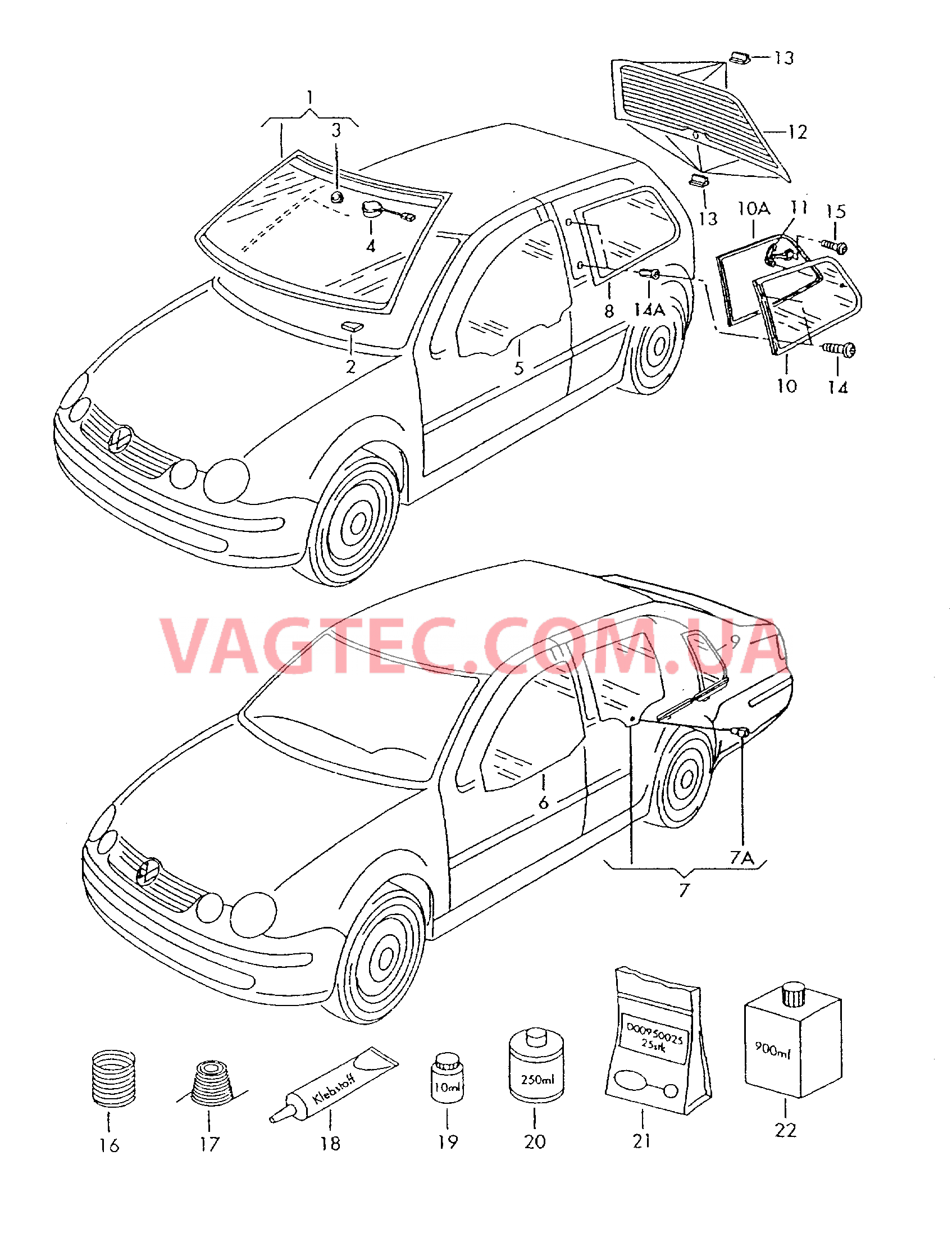 Ветровое стекло VW РOLO  Стекло двери (многосл. атерм.) VW РOLO  Cтекло боковое VW РOLO  Заднее стекло VW РOLO  Клеящий и уплотняющий материал VW РOLO   для VOLKSWAGEN POCC 2009