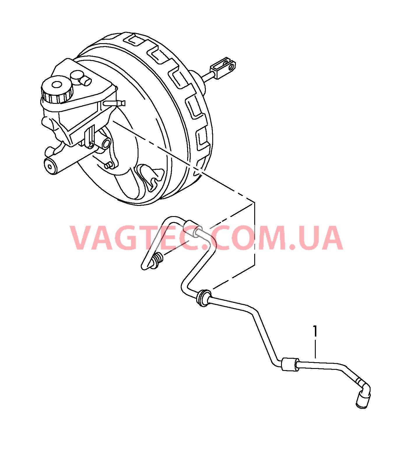 Вакуумные шланги для усилителя тормозного привода  для VOLKSWAGEN Amarok 2010