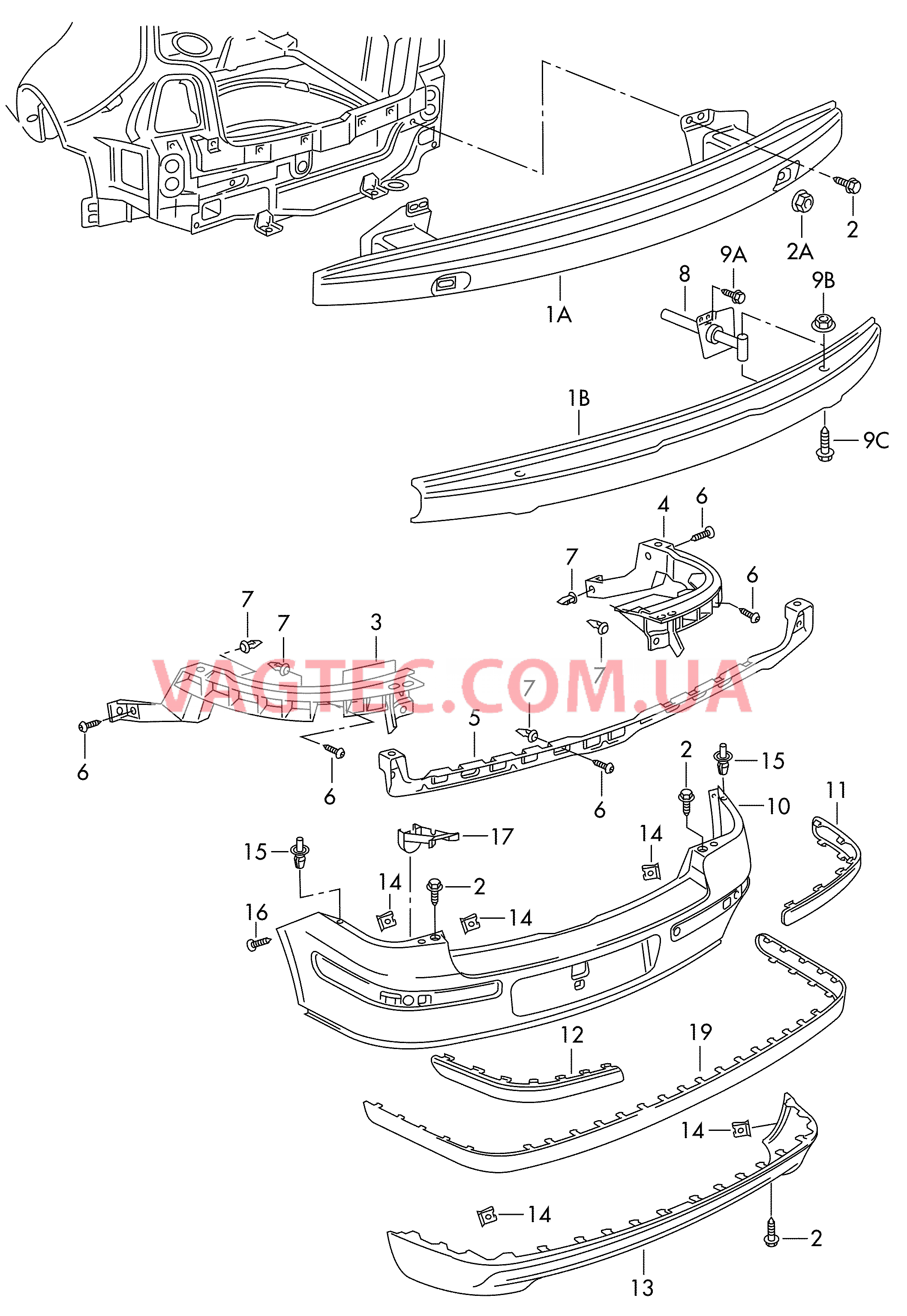 Бампер  для VOLKSWAGEN GOLF 2001