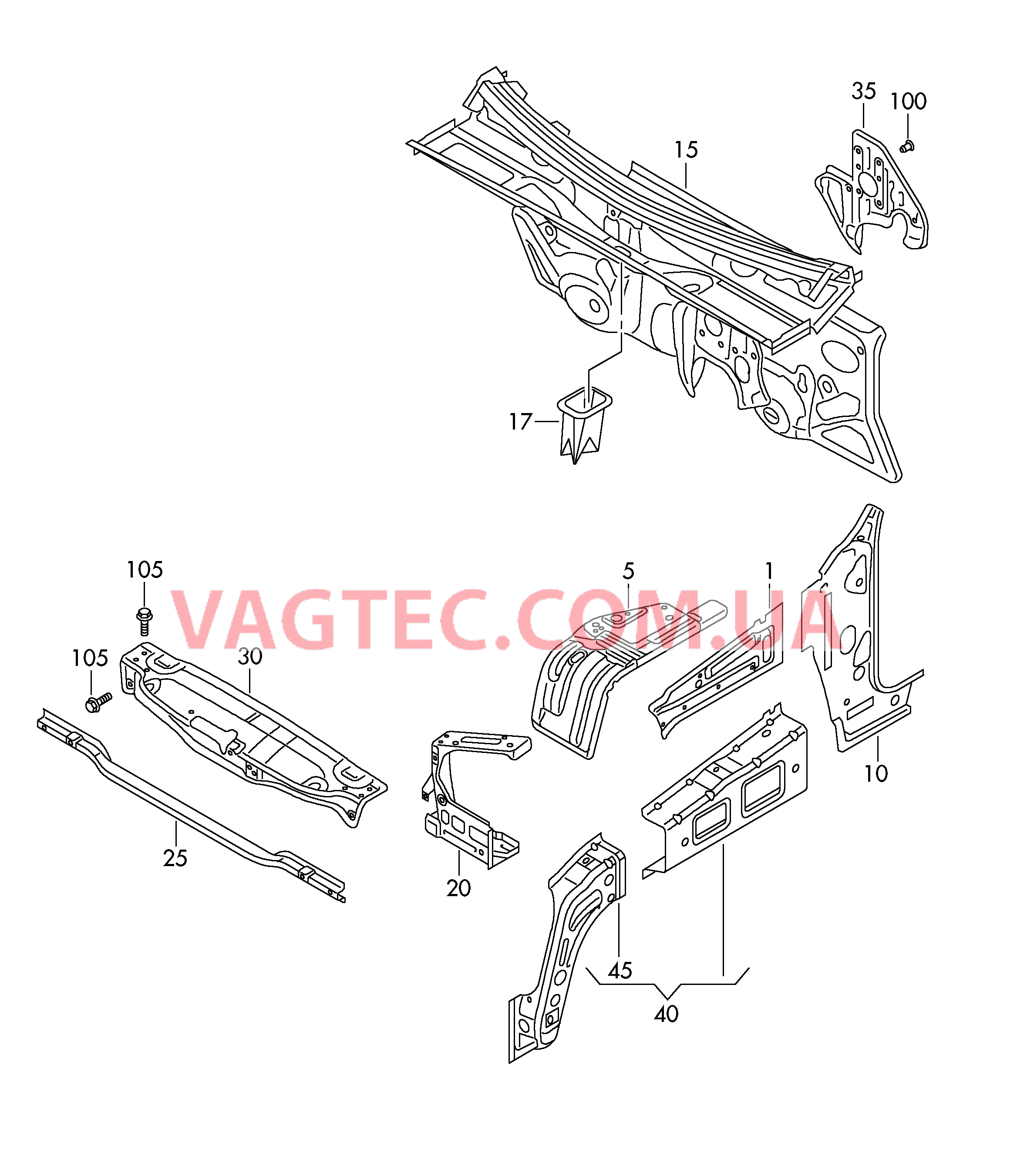 Передняя часть кузова  для VOLKSWAGEN Amarok 2013