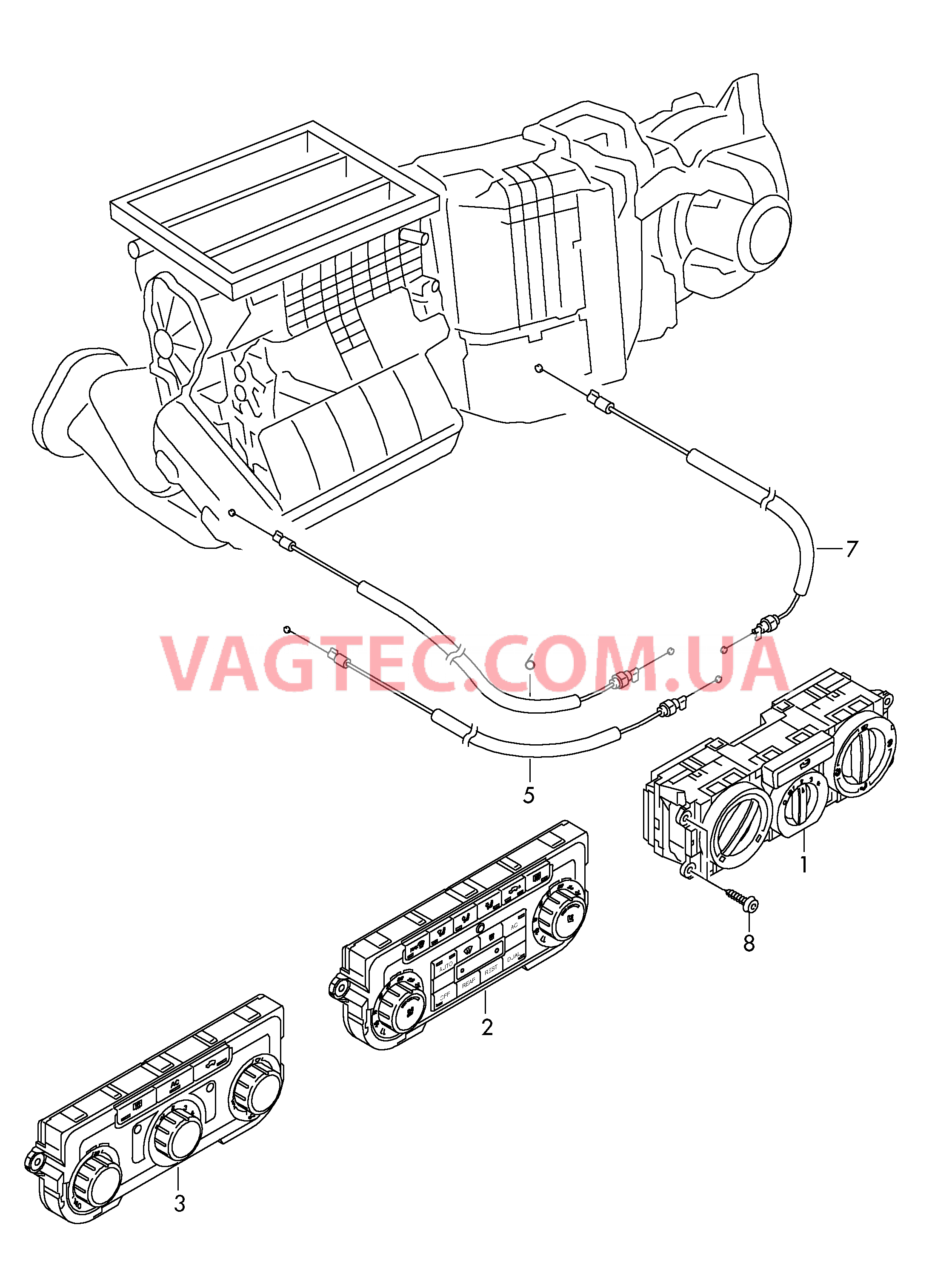 Регулировка подачи свежего и теплого воздуха  для VOLKSWAGEN Amarok 2011