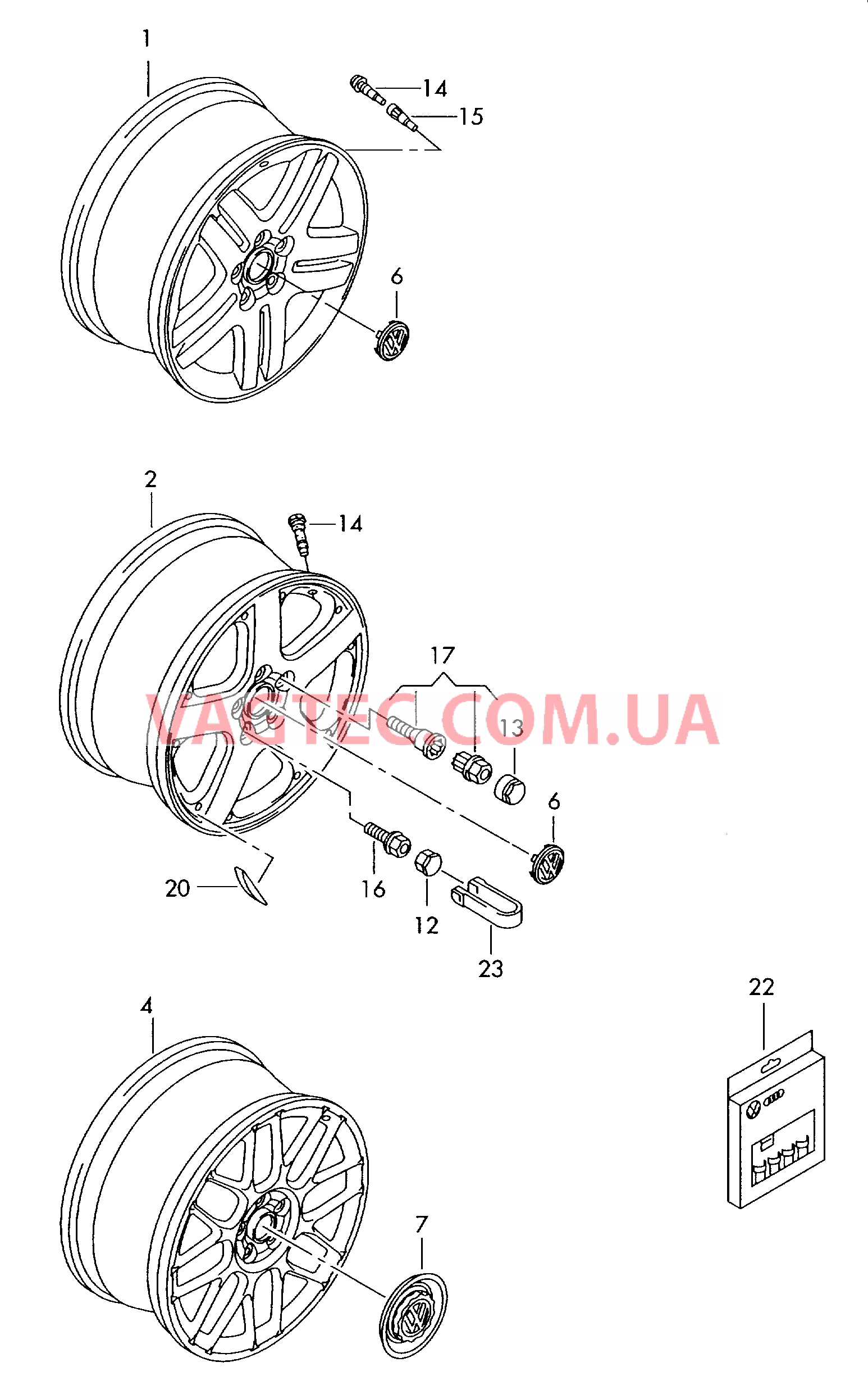 Алюминиевый диск Колпак колеса  для VOLKSWAGEN GOLF 2003