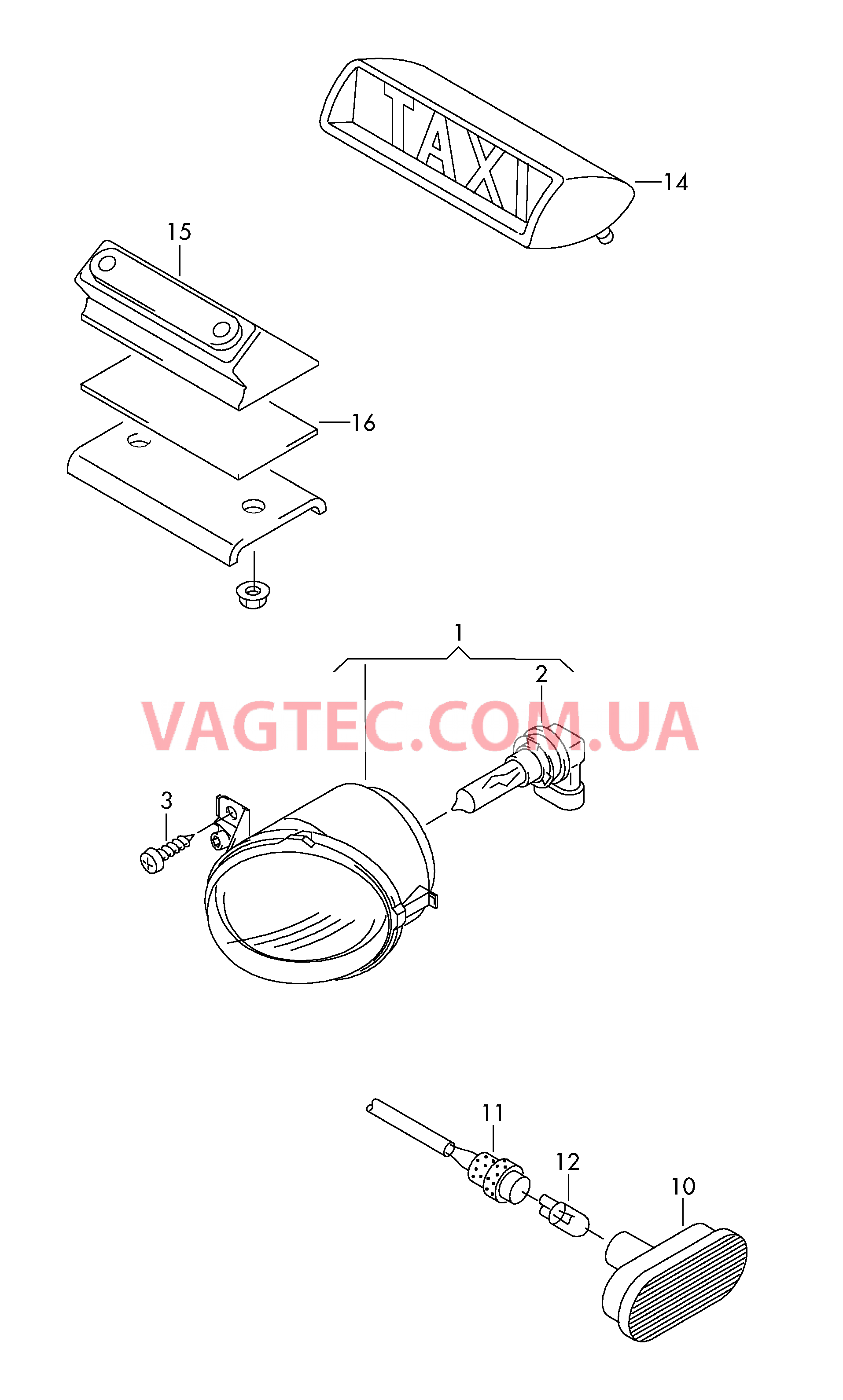 Галоген. противотуманная фара Фонарь указателя поворота  для VOLKSWAGEN Amarok 2016