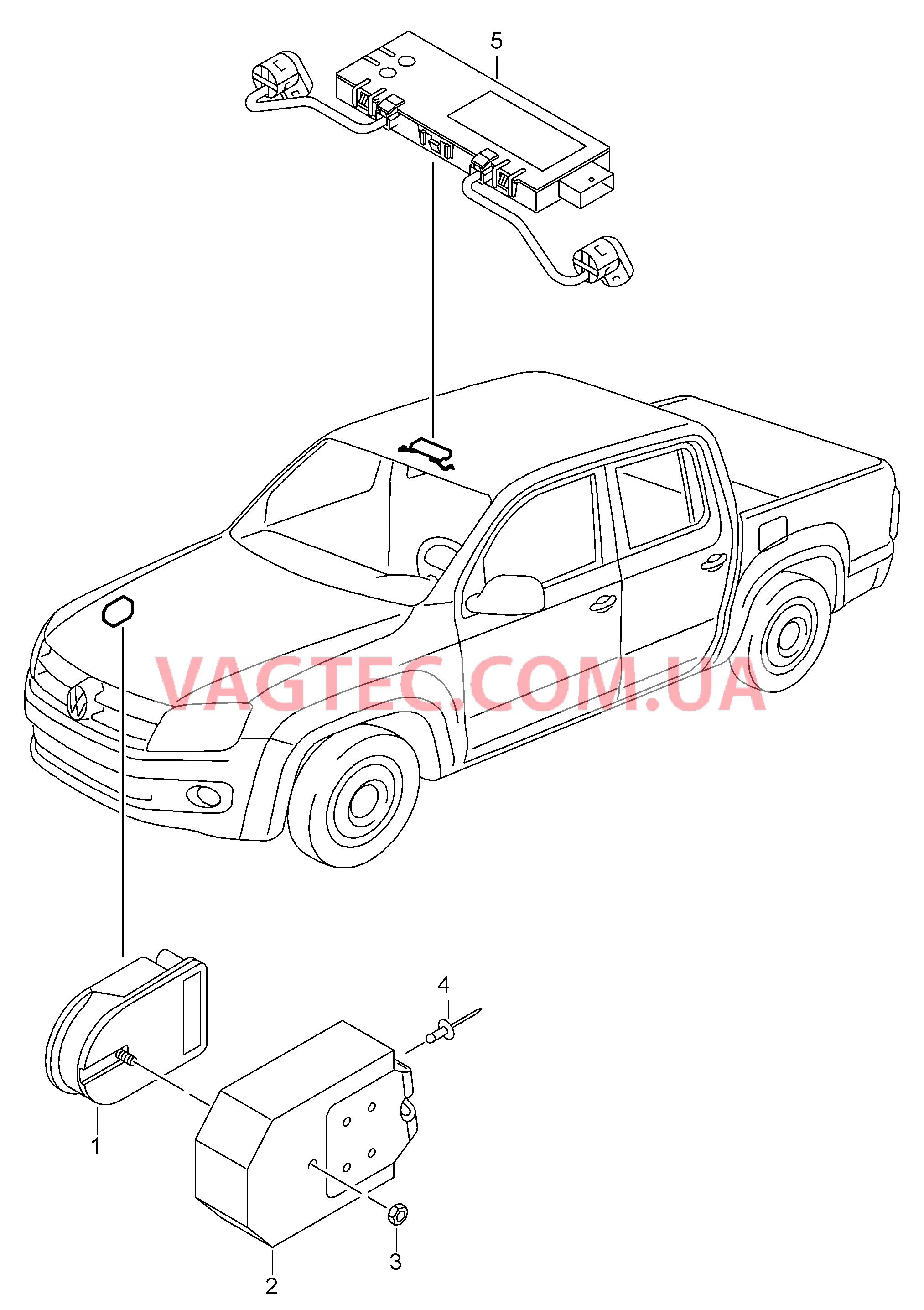 Противоугонная система Датчик контроля салона  для VOLKSWAGEN Amarok 2012