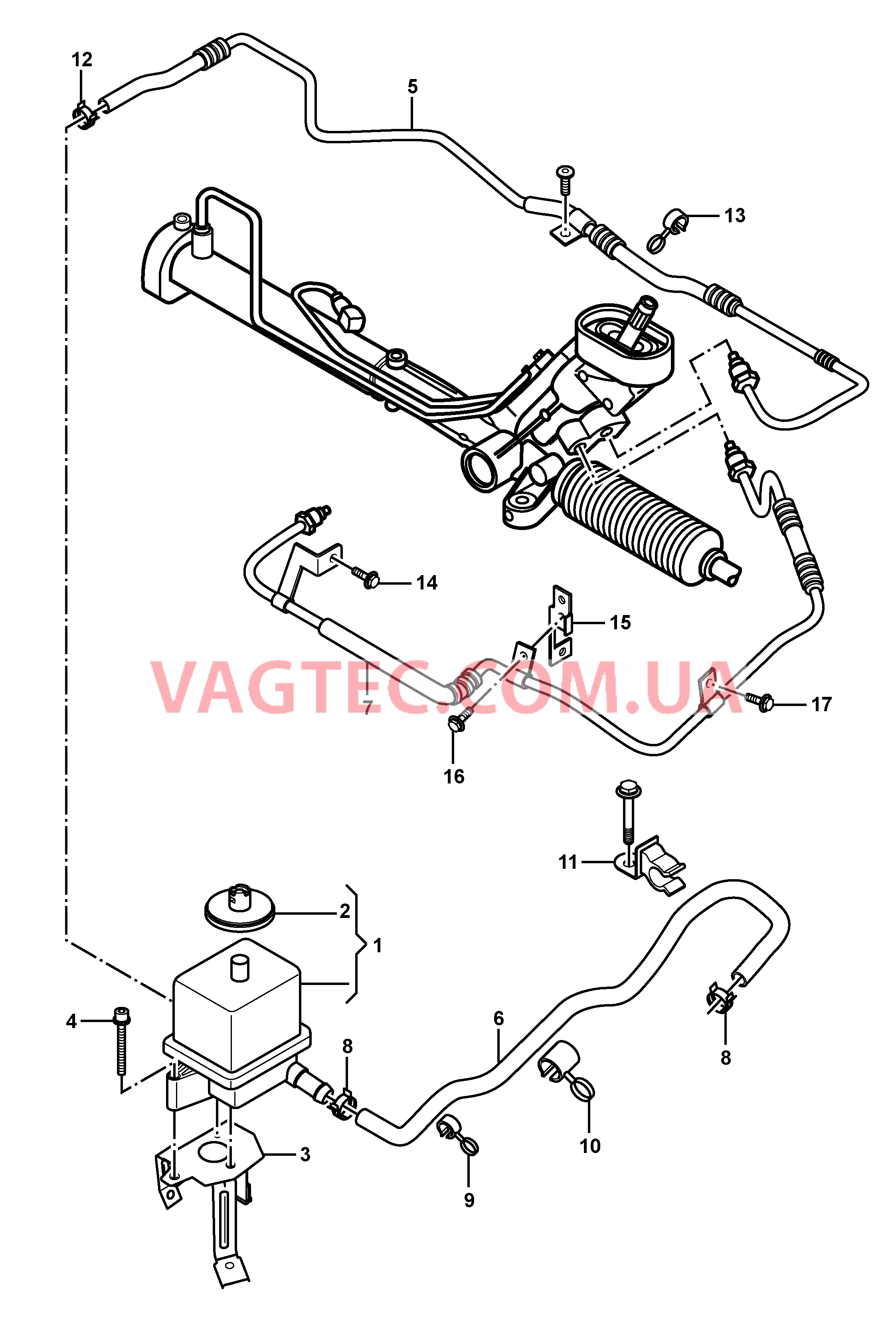 Масляный бачок с соединительными деталями, шлангами   D - 02.02.2009>> - 01.07.2011* для VOLKSWAGEN POCC 2008