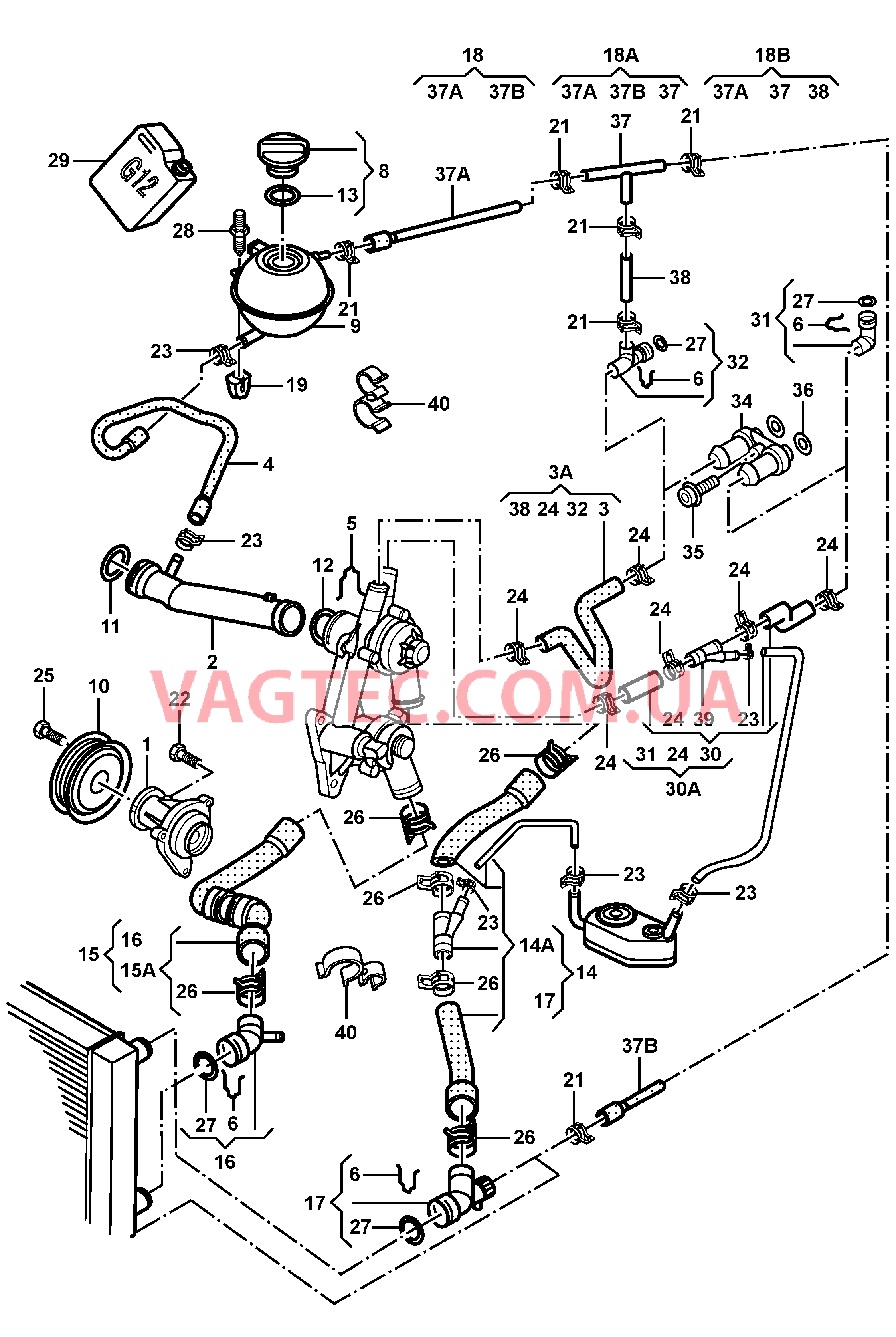 Жидкостное охлаждение  D             >> - 29.11.2007 для VOLKSWAGEN POCC 2008