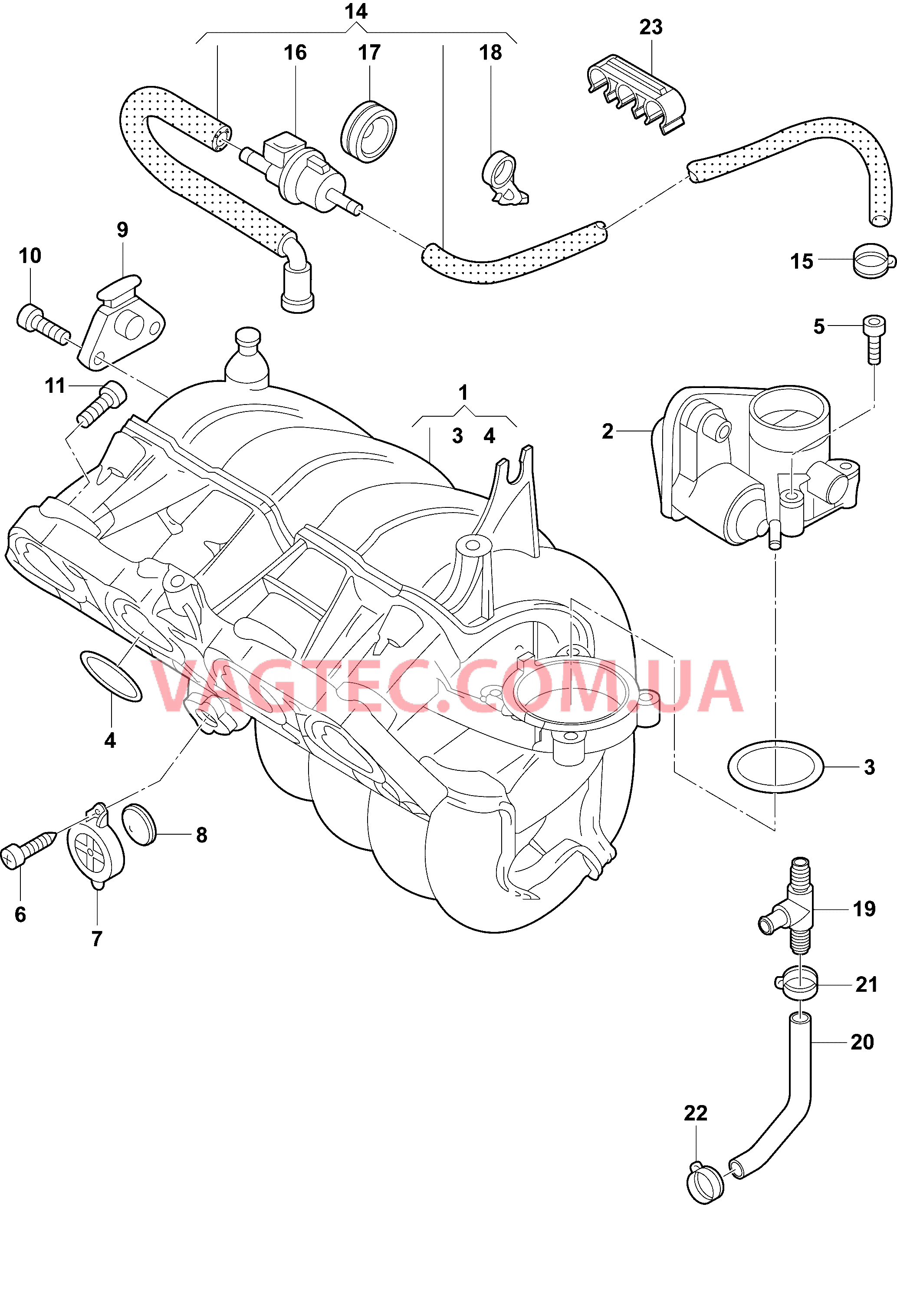 Cистема впуска воздуха VW РOLO  Рециркуляция ОГ VW РOLO  Cистема улавл. паров топлива VW РOLO   для VOLKSWAGEN POCC 2009