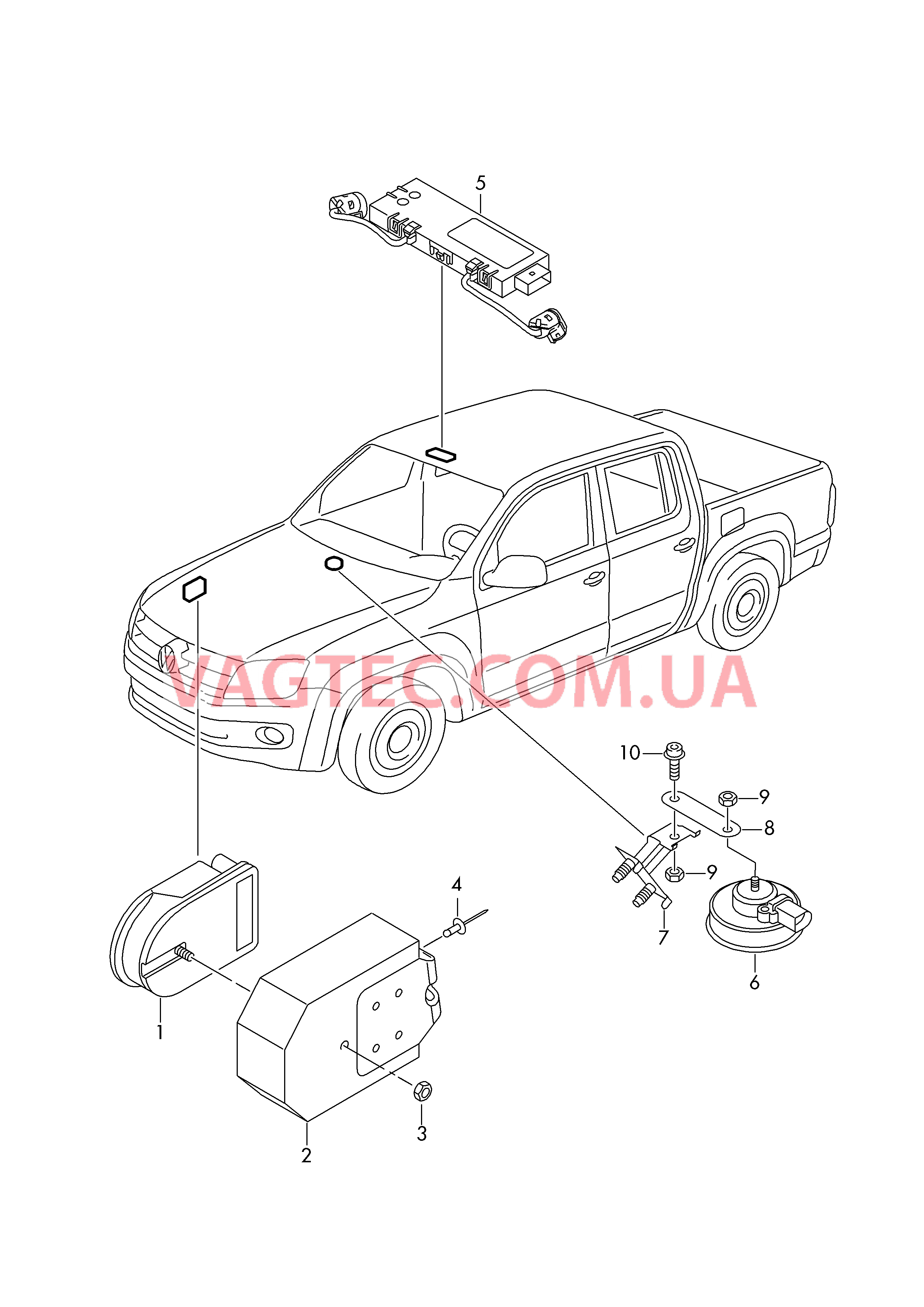 Противоугонная система Датчик контроля салона  для VOLKSWAGEN Amarok 2016