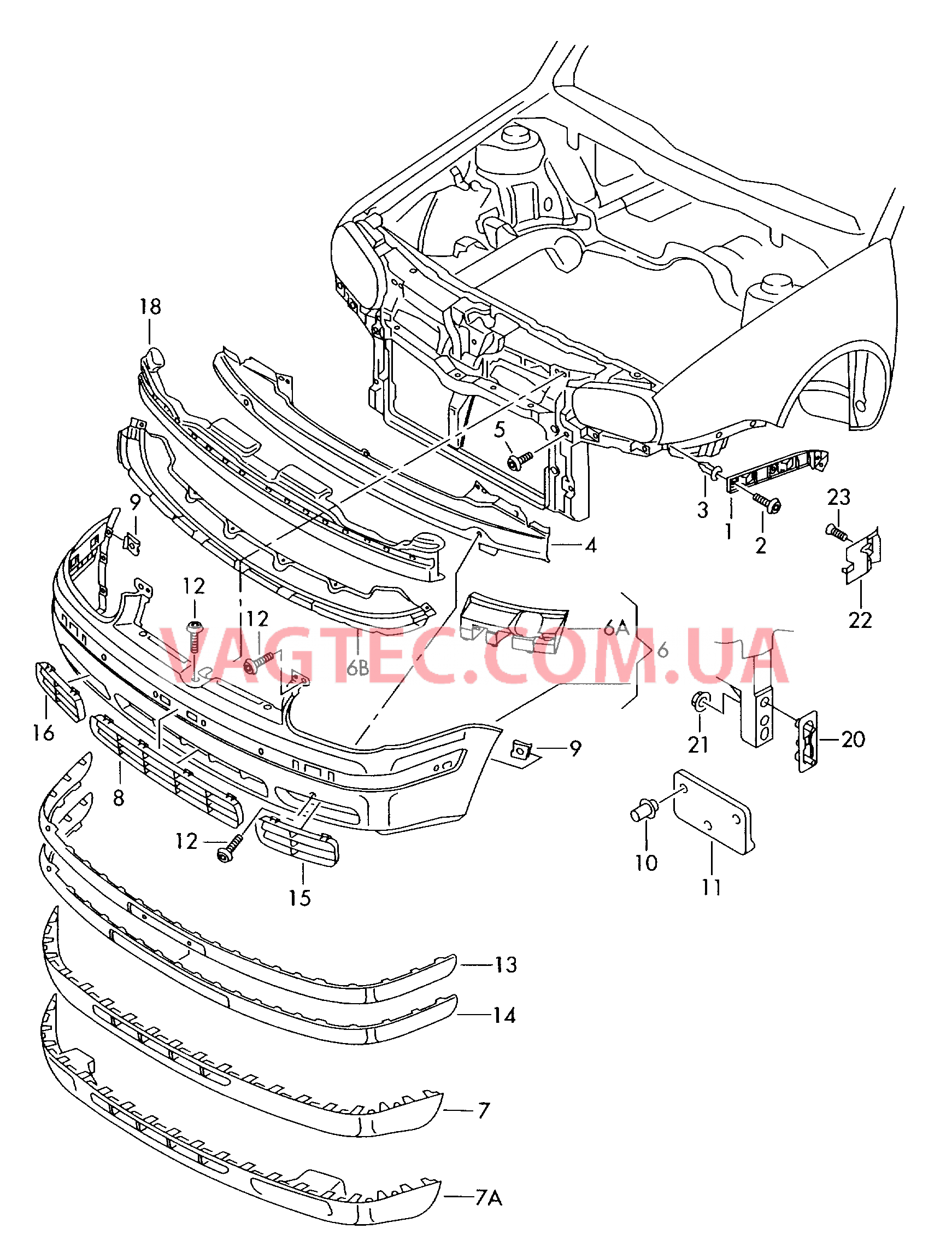 Бампер  для VOLKSWAGEN GOLF 2001