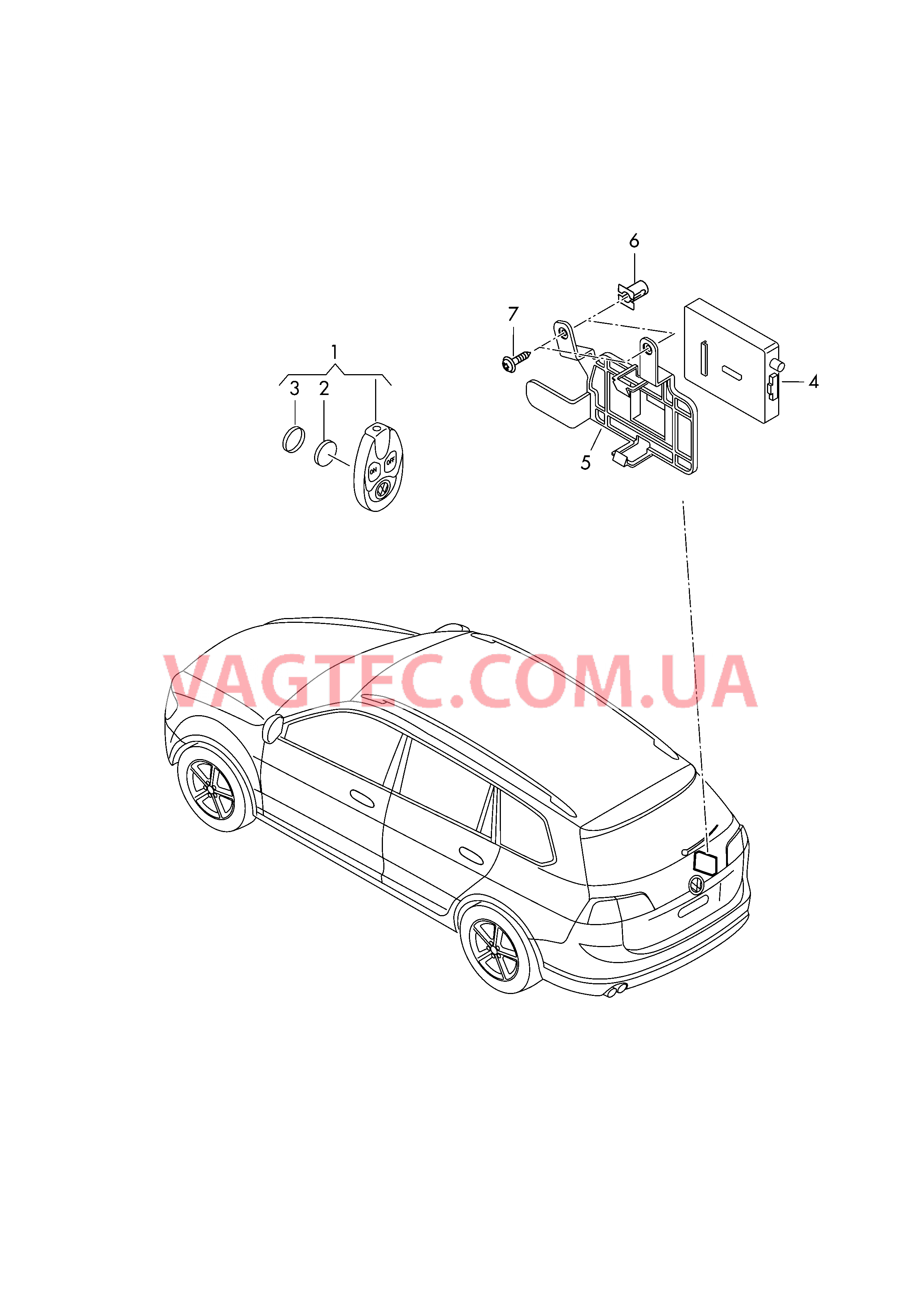 Детали электрич. для автономного отопителя с радиоуправл.  для VOLKSWAGEN GOLF 2017-1