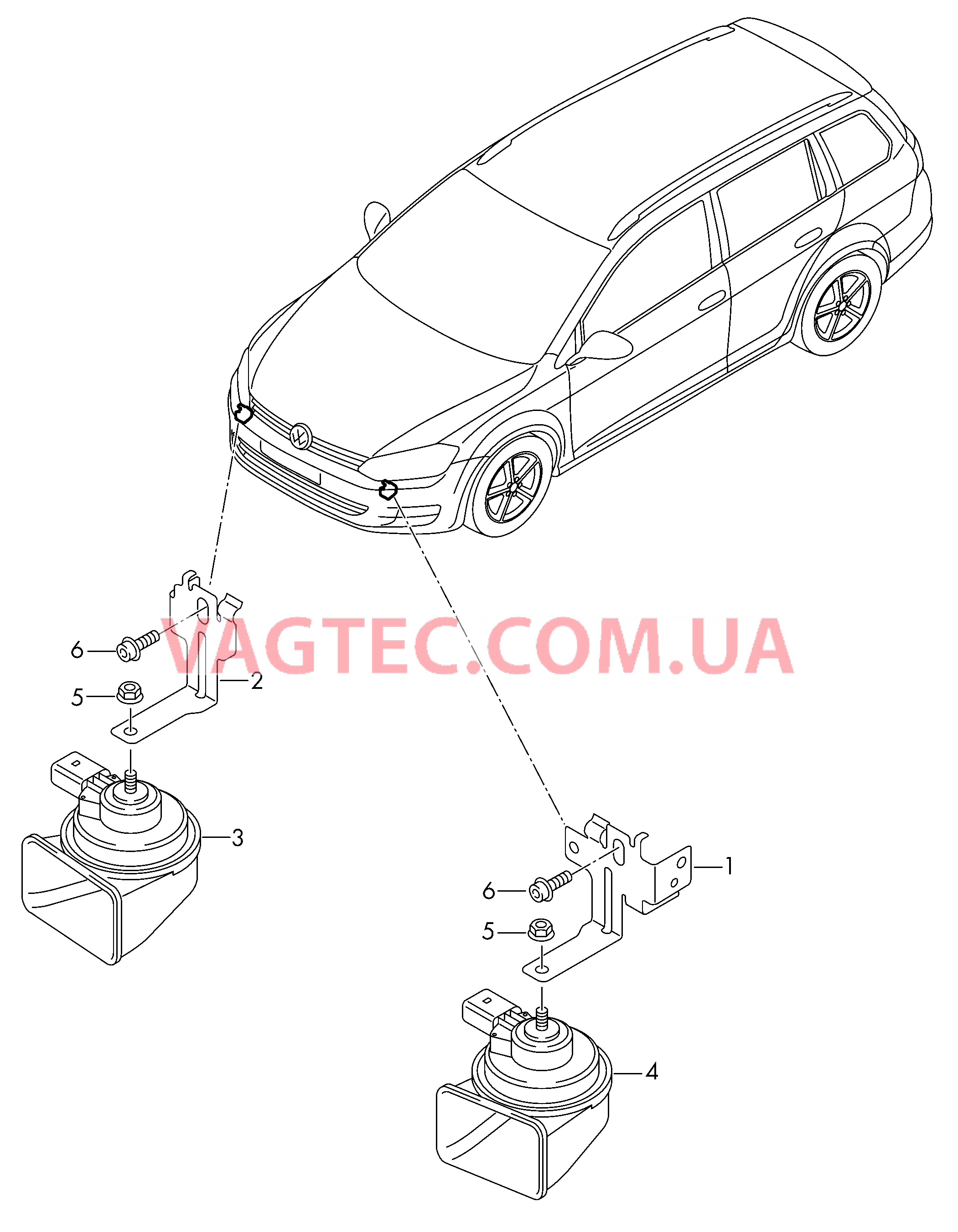 Звуковой сигнал  D             >> - 04.11.2013 для VOLKSWAGEN GOLF 2014-2