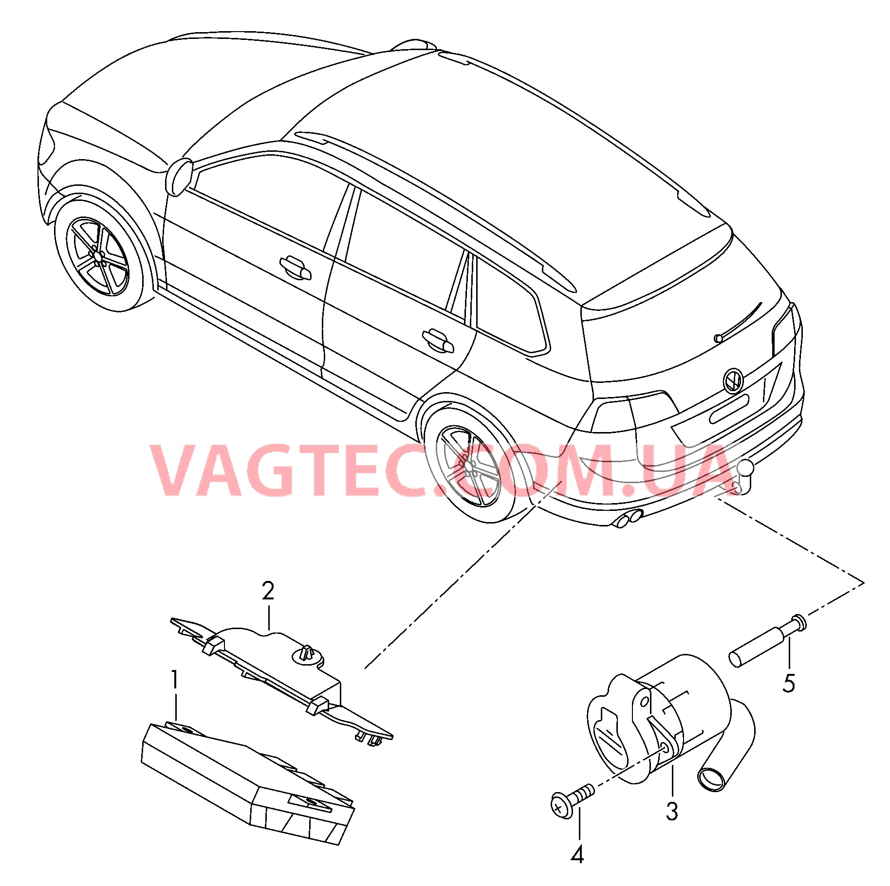 Электрические детали для прицепа  для VOLKSWAGEN GOLF 2016-1