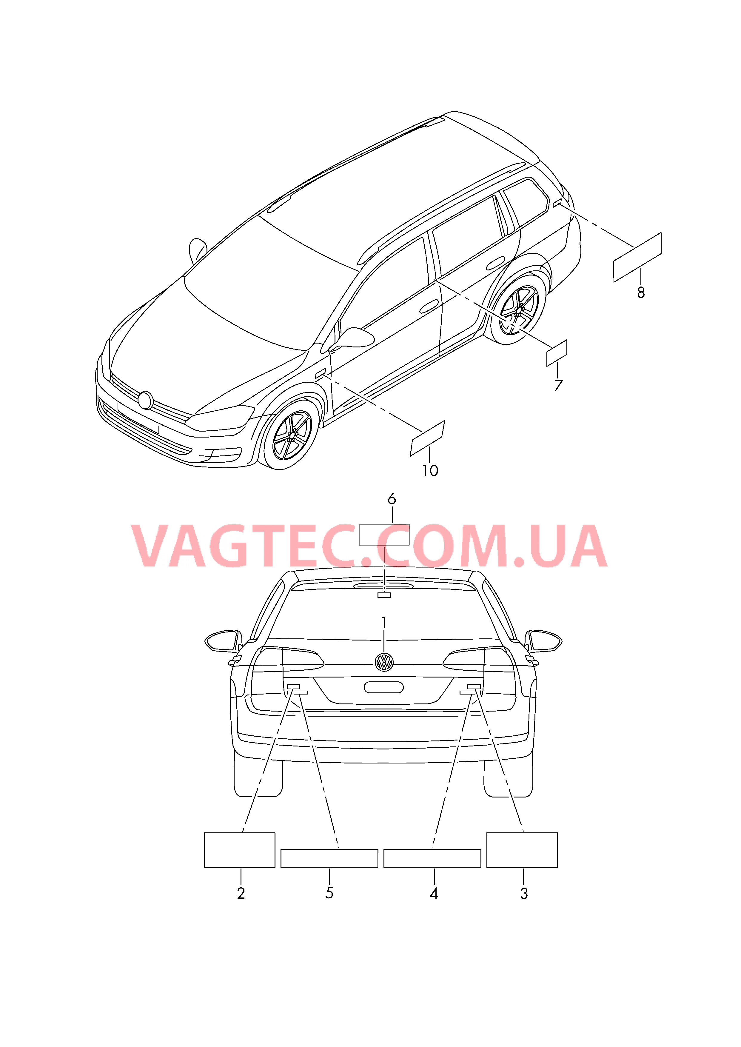 Надписи Надписи  для VOLKSWAGEN GOLF 2015-1